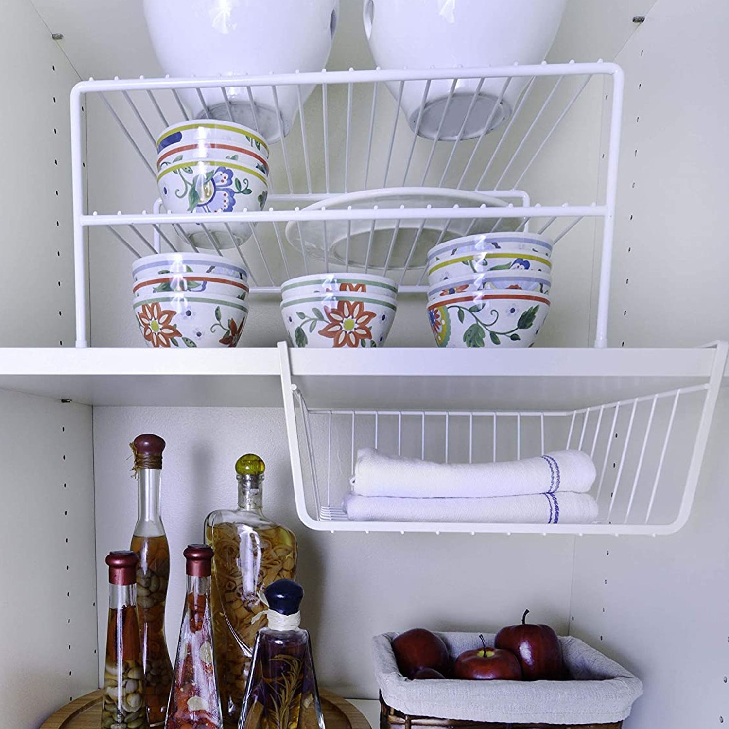 5194 Storage Basket Organizer For Refrigerator , bathroom, & Cabinet, Use basket