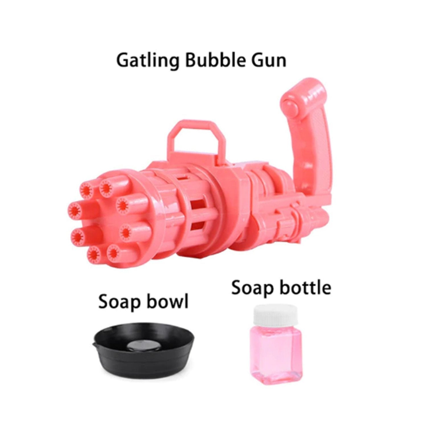8028A Gatling Bubble Gun and launcher Used for making and producing bubbles, especially for kids.