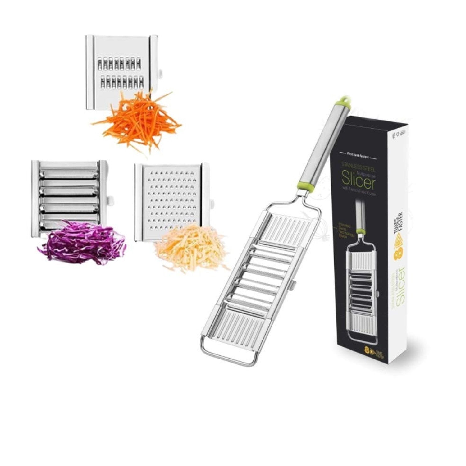 2598 Multipurpose 3 in1 Stainless Steel Grater and Slicer