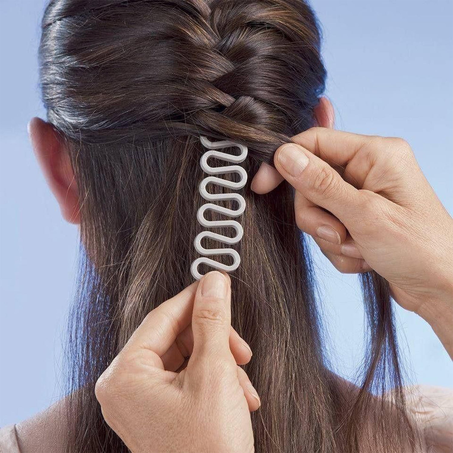 6147 Fishbone Bun Maker widely used by womens for making their hair looks like a fish tail and all and it used in many kinds of places like household, parlours etc - DeoDap