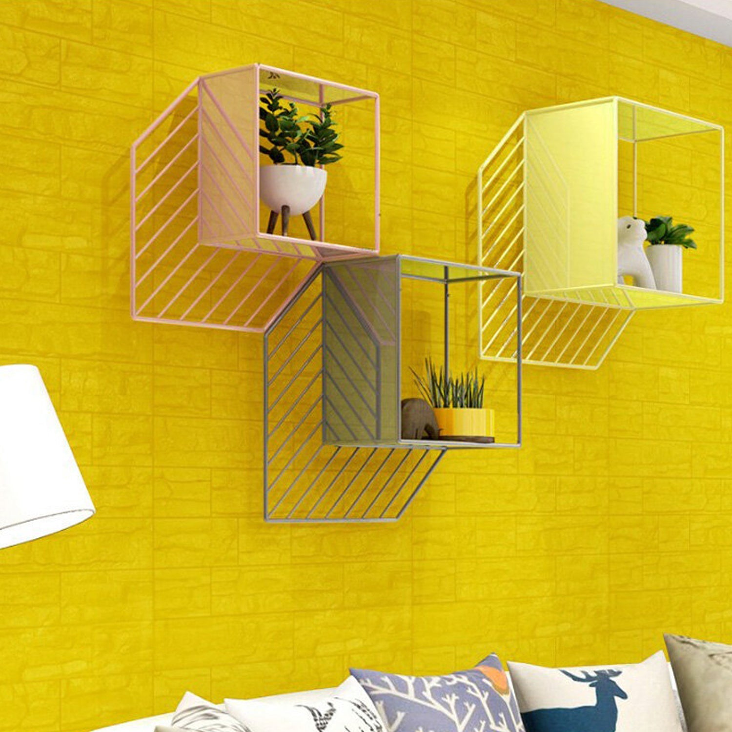 7453 Dark Yellow 3D Wall Decor used for wall decoration and maintaining purposes in all kinds of places like household and official etc.