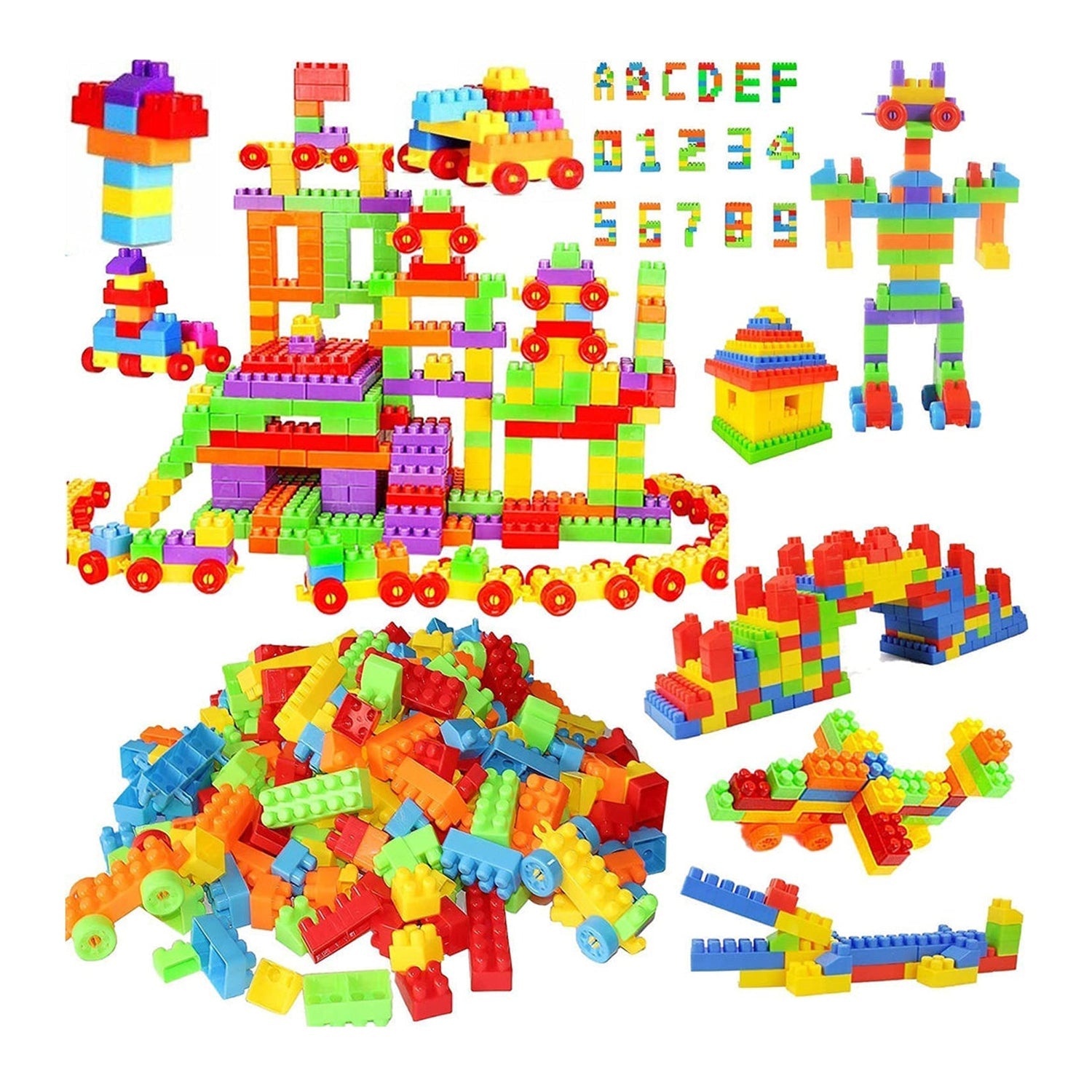 8077 60pc Building Blocks Early Learning Educational Toy for Kids freeshipping - DeoDap
