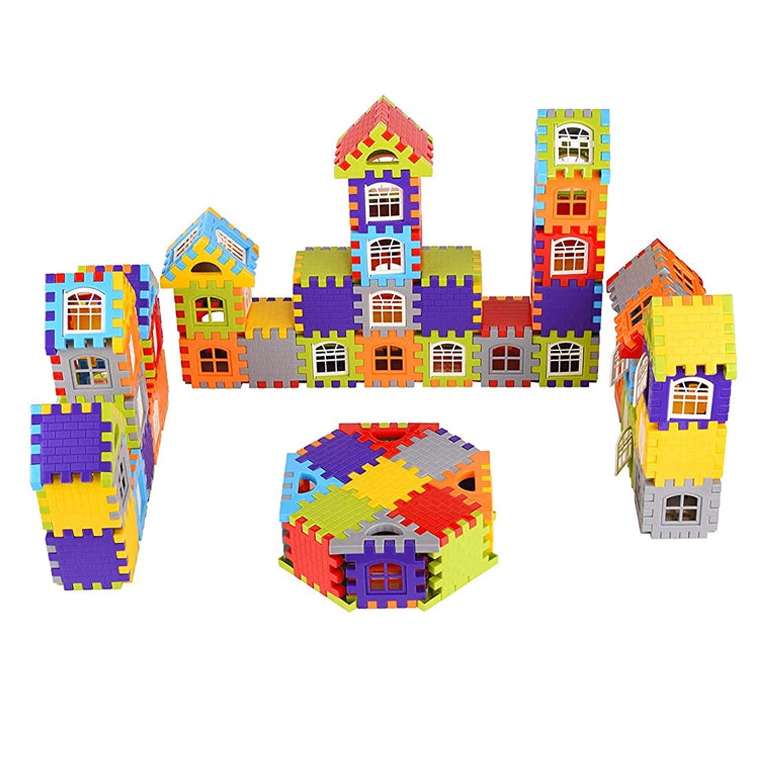 3911 200 Pc House Blocks Toy used in all kinds of household and official places specially for kids and children for their playing and enjoying purposes.