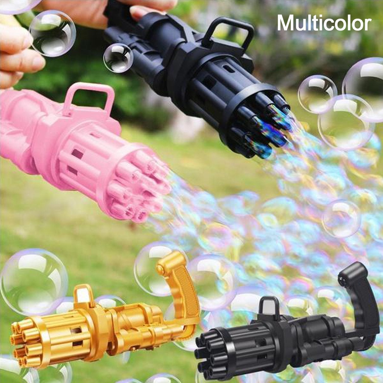 8028  8-Hole battery operated Bubbles Gun Toys for Boys and Girls