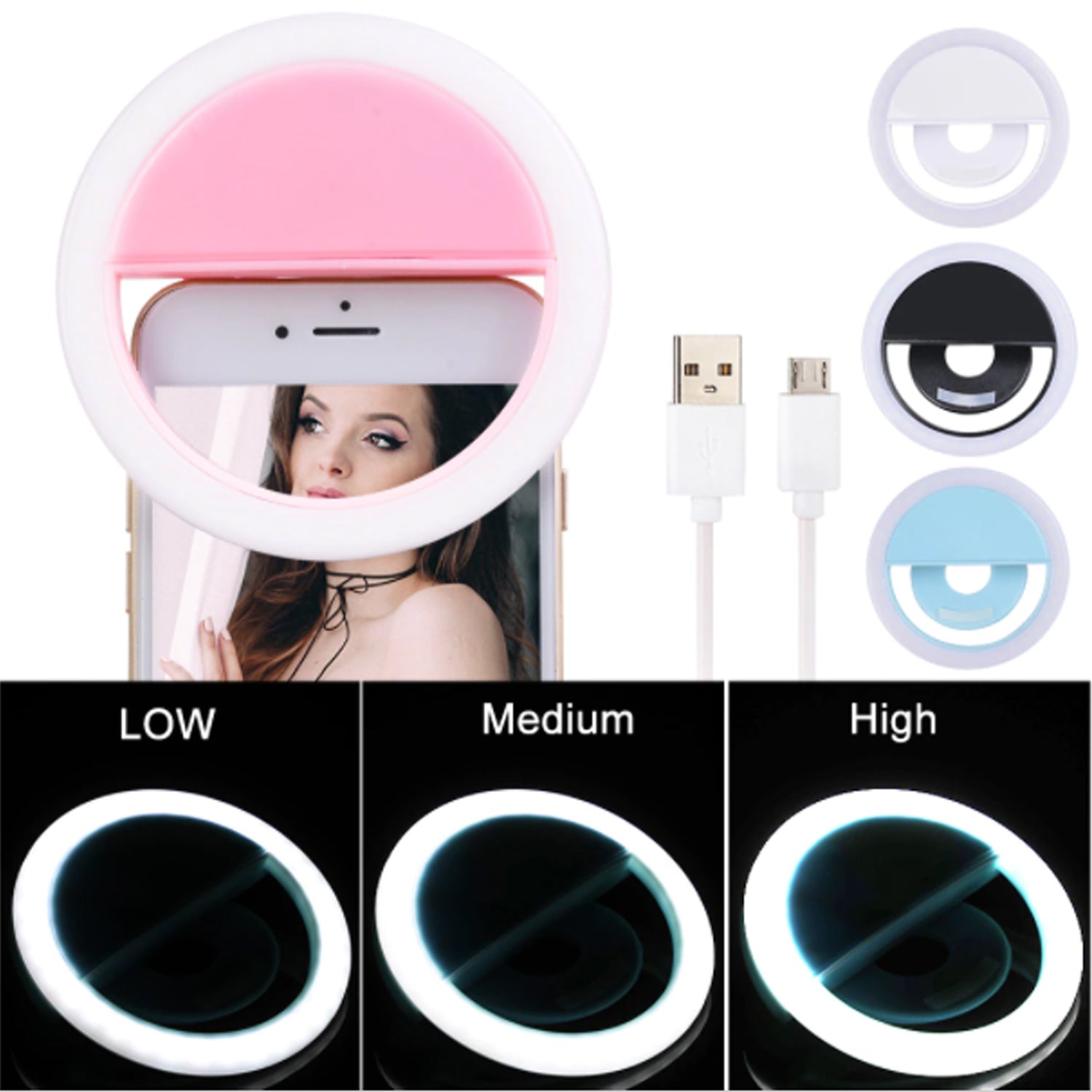 4785 Selfie Ring Light used for applying bright shade over face during taking selfies and making videos etc.