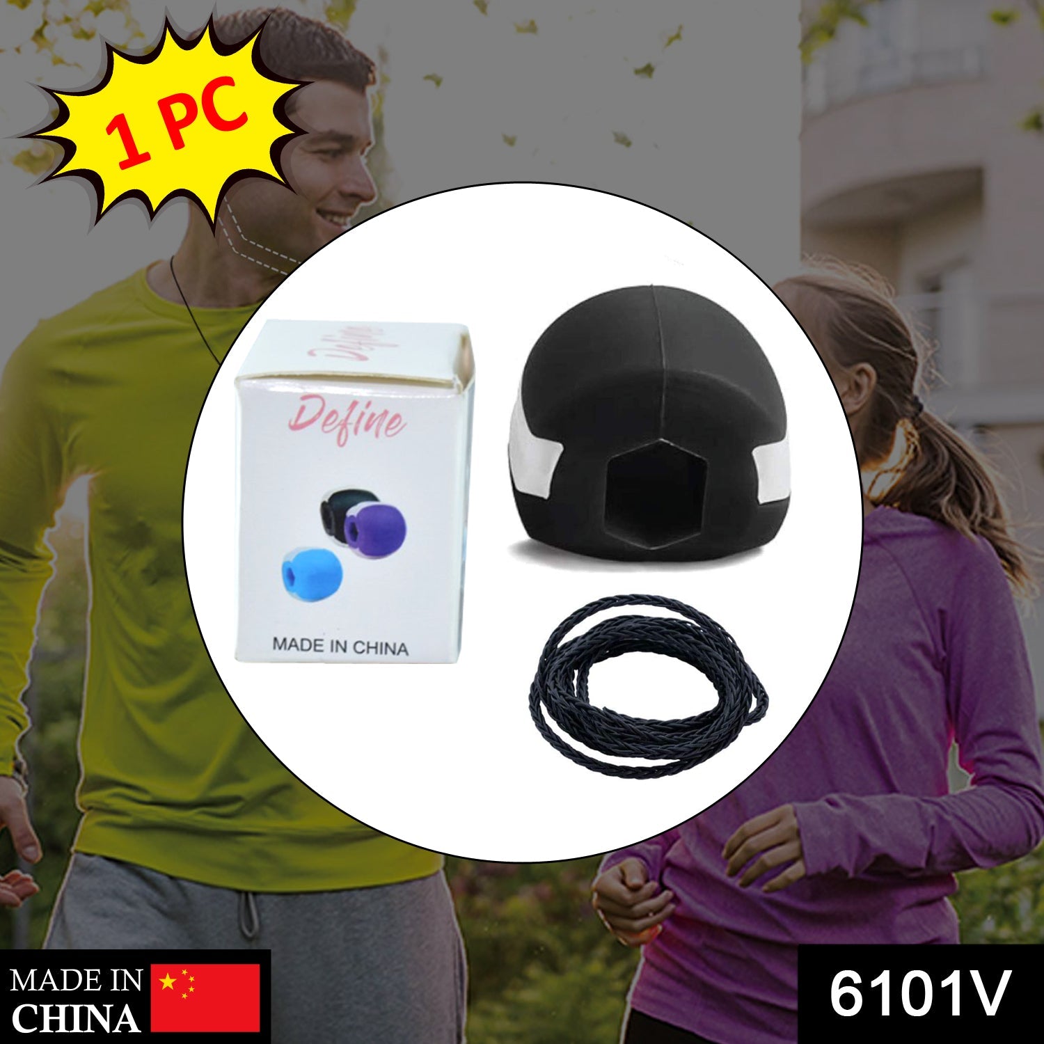 6101V Cn Blk Jaw Exerciser Used To Gain Sharp And Chiselled Jawline Easily And Fast.