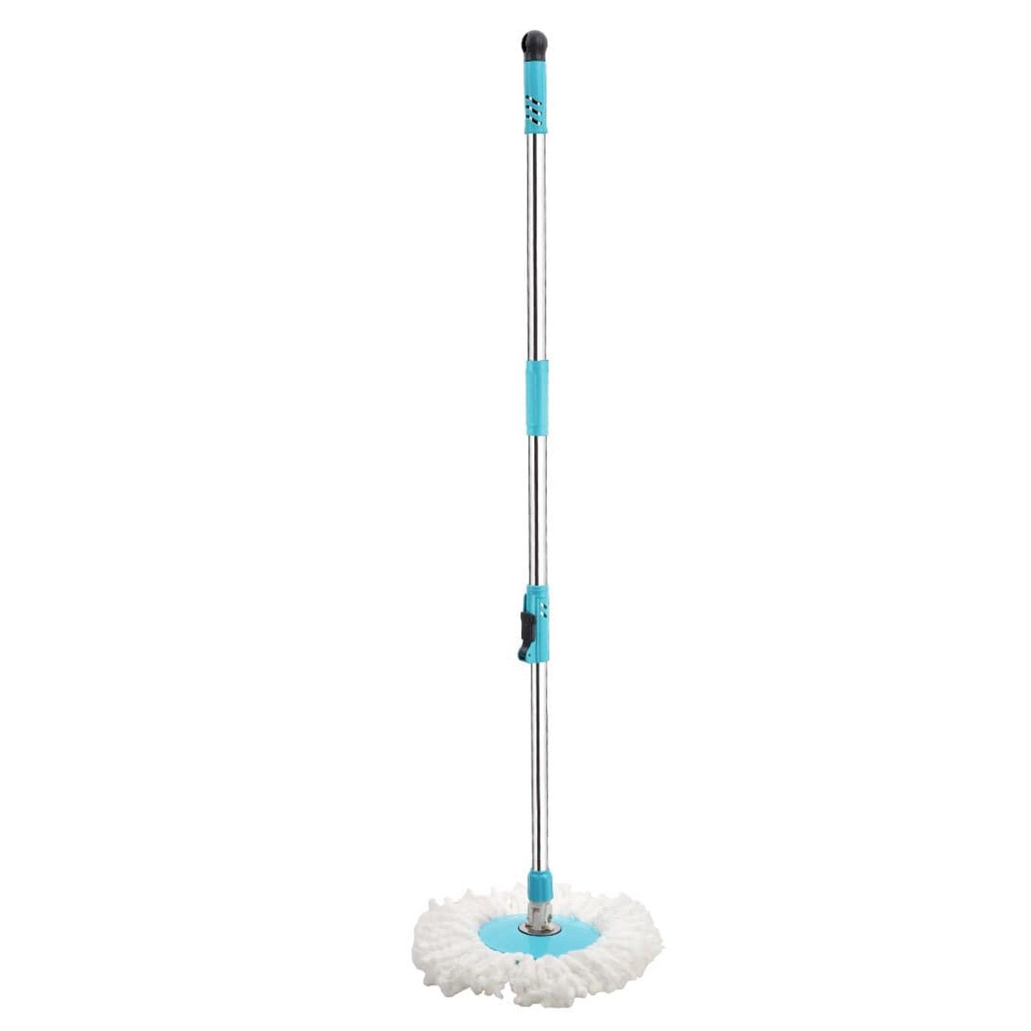 1160 Heavy Duty Microfiber Spin Mop with Plastic Bucket (Multicolour) - SkyShopy