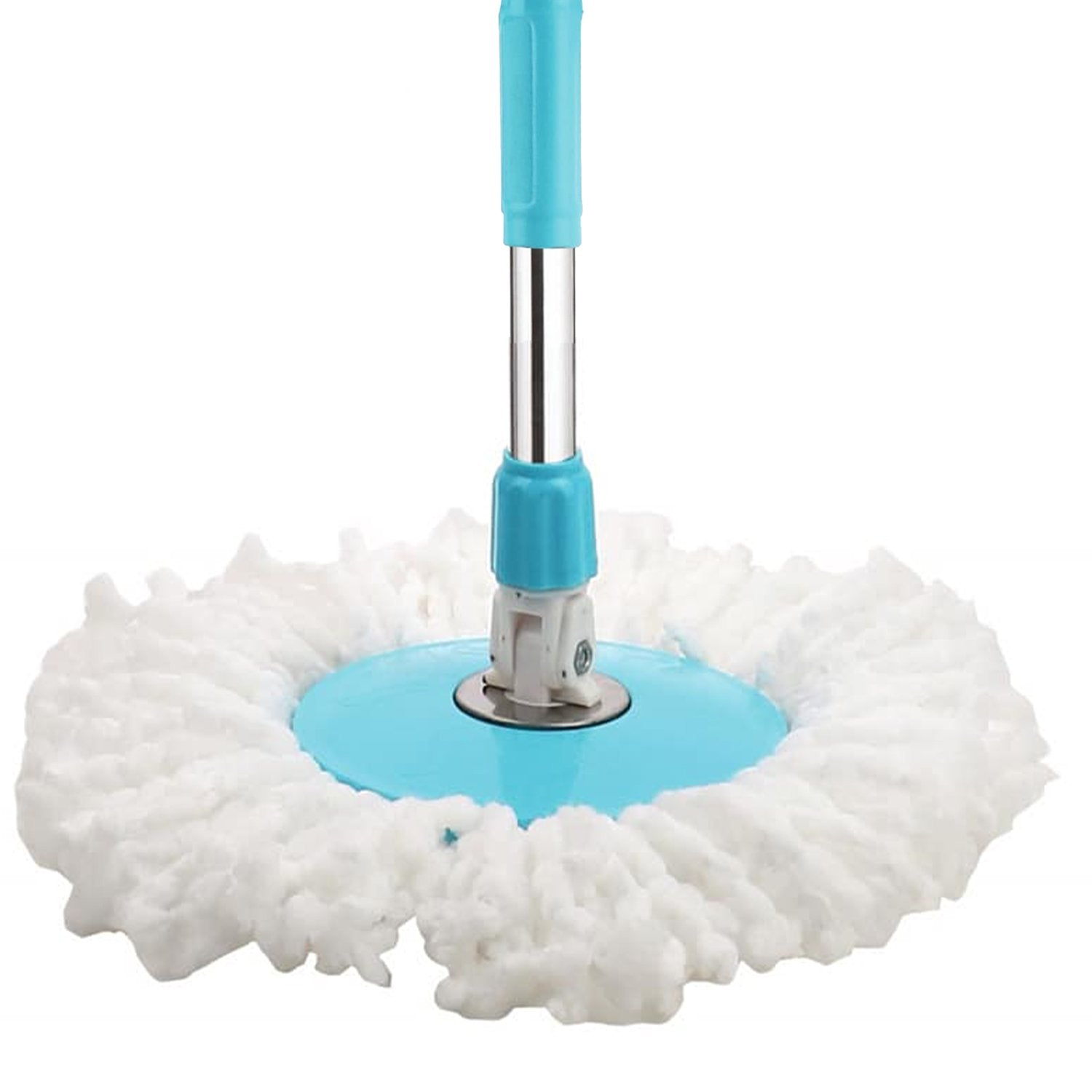 1159 Heavy Duty Microfiber Spin Mop with Plastic Bucket (Multicolour) - SkyShopy