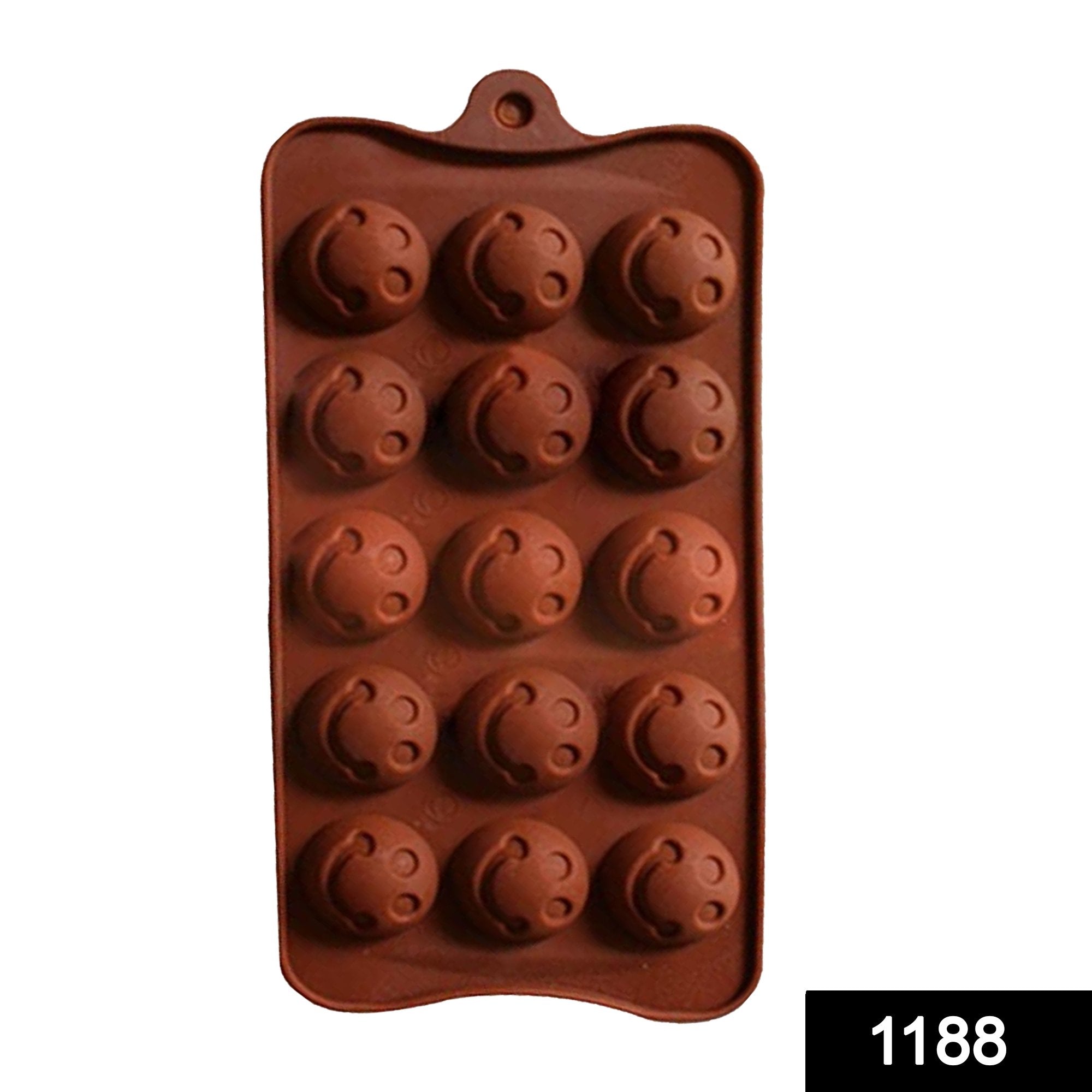 1188 Food Grade Non-Stick Reusable Silicone Smile Shape 15 Cavity Chocolate Molds / Baking Trays - SkyShopy