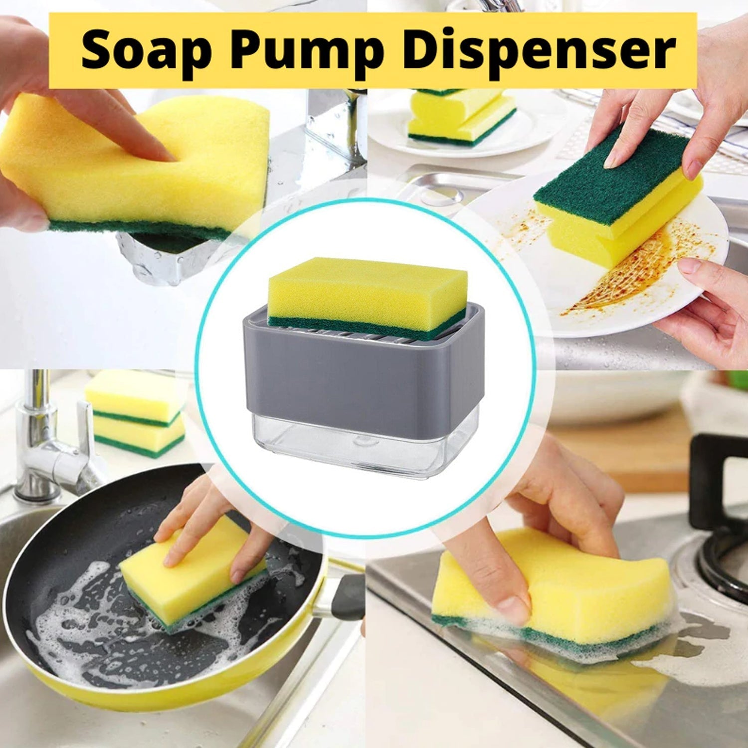 6206 2 in 1 Soap Dispenser Used As A Soap Holder In Bathrooms And Toilets. freeshipping - DeoDap