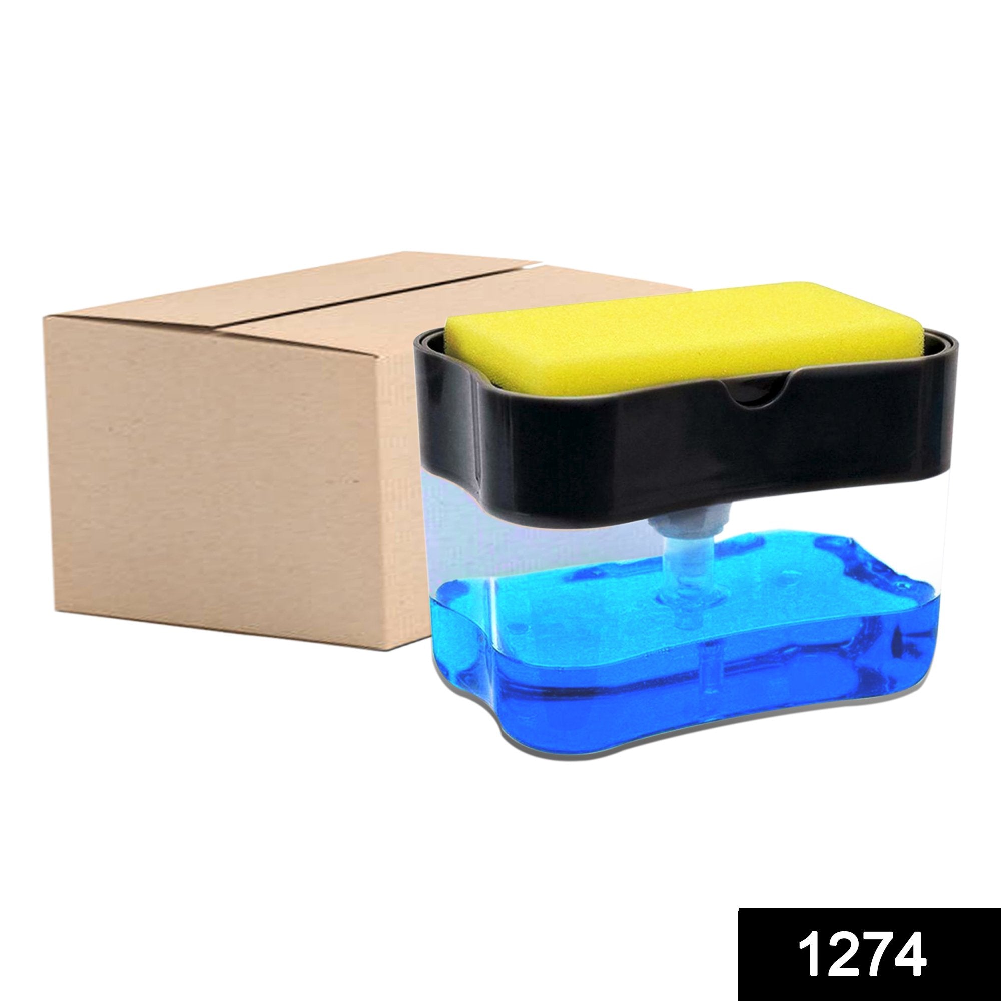 1274 Plastic Soap Pump Dispenser for Multipurpose Use (Brown Package Box)