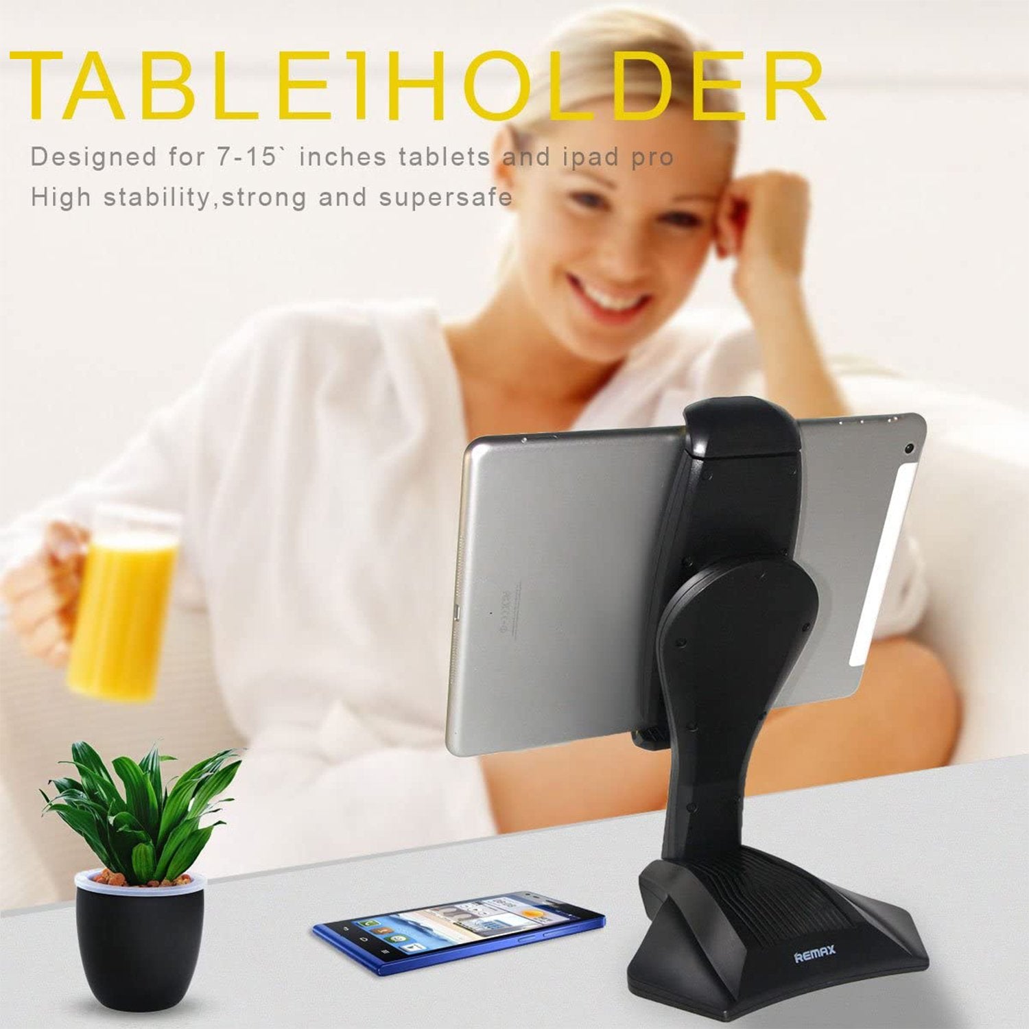 1289 All Universal Tablet & Mobile Holder with Anti-Slip & Anti-Scratch Design