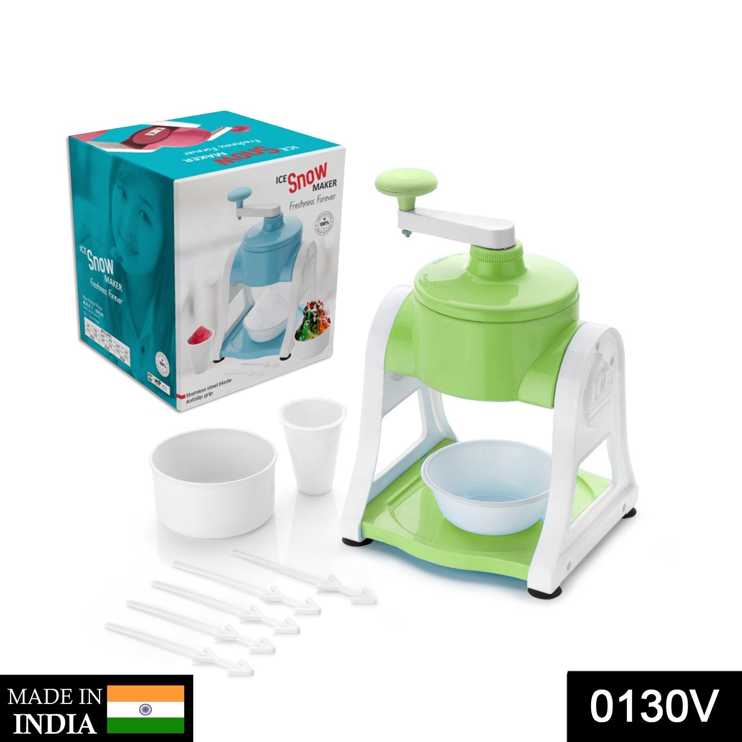 0130 V CB Green Gola Maker Used For Making Ice Golas During Hot And Summer Conditions. DeoDap