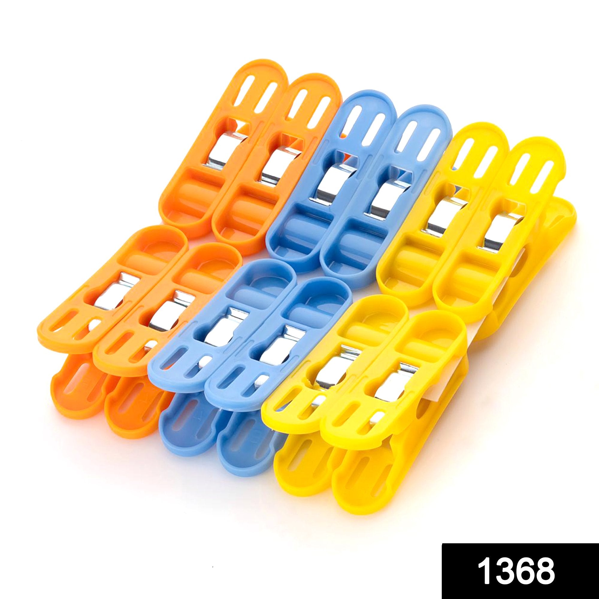1368 Cloth Drying Non-Slip Light Plastic Clips  (Multicolour) (Pack of 12) - SkyShopy