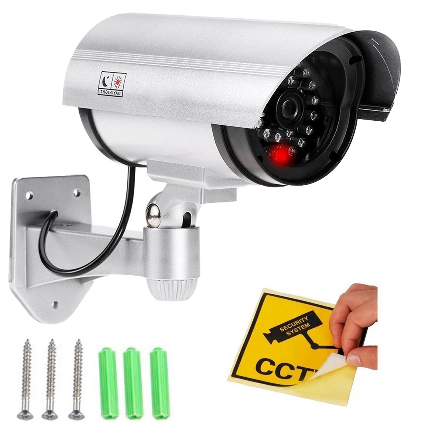 1481 Wireless Security CCTV False Outdoor Fake Dummy Piece IR Camera DeoDap