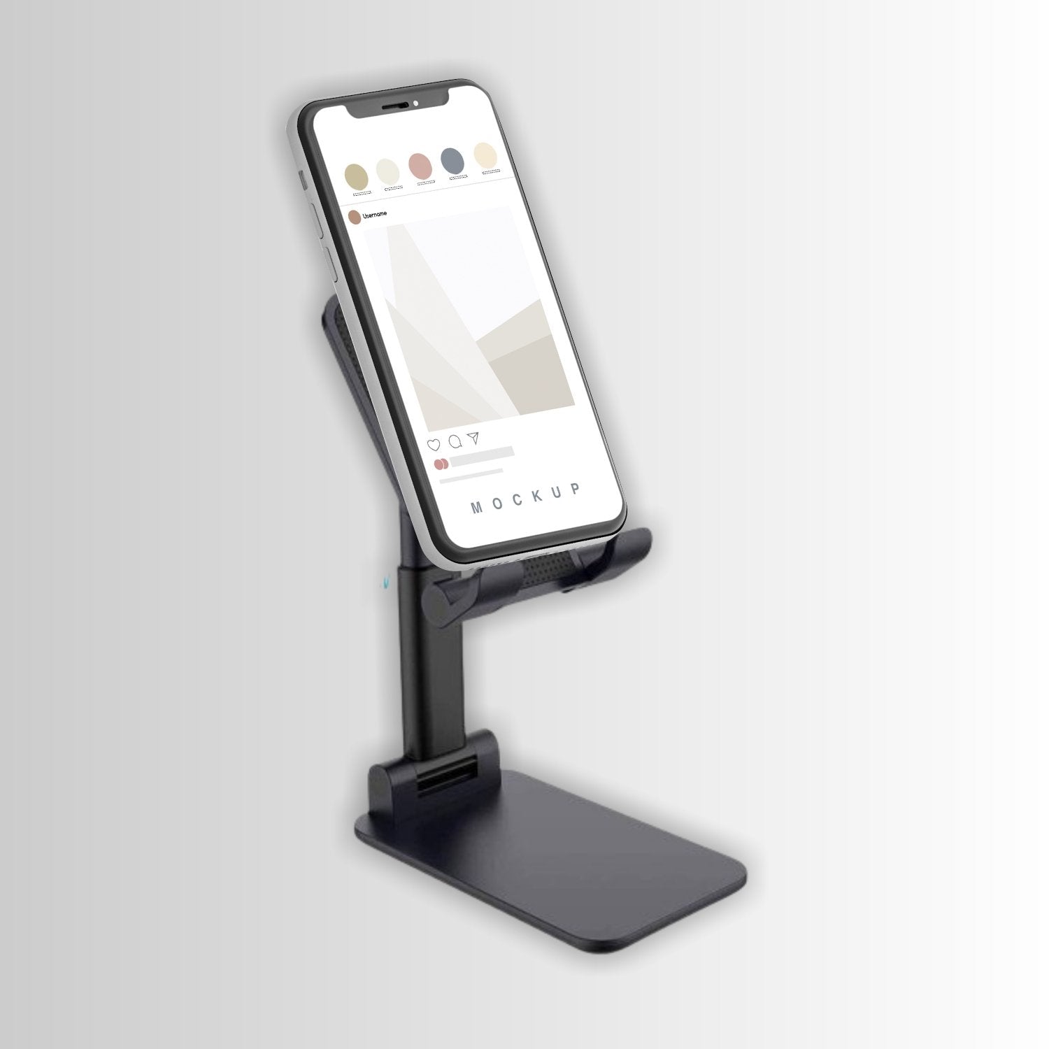 6032 Foldable Mobile Stand with Angle Adjustable Desktop Table Mobile Holder