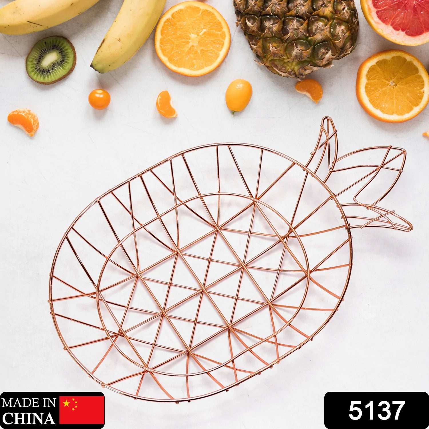 5137 Decorative and Functional Metal Fruit Basket For Kitchen Use DeoDap