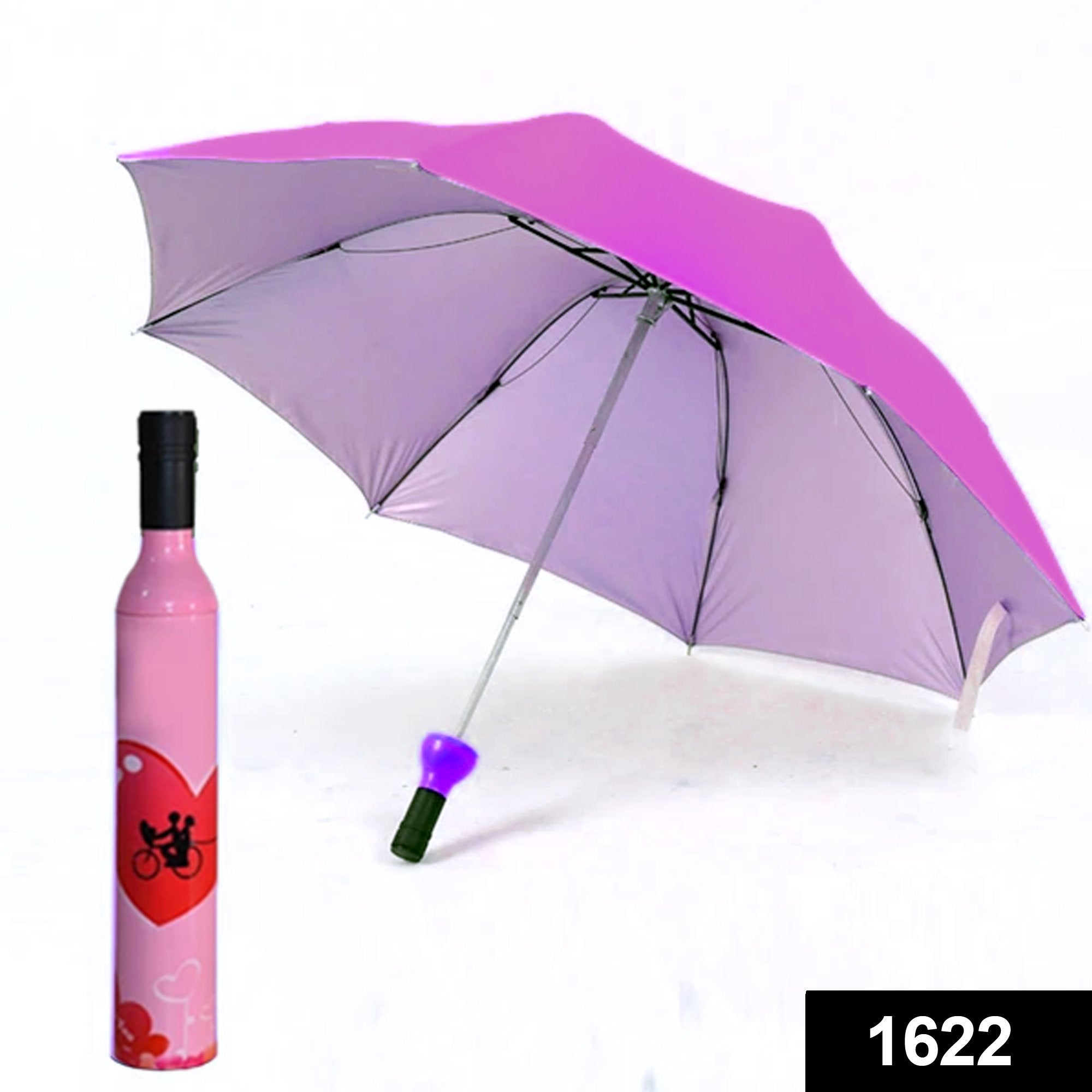 1622 Stylish Umbrella Folding Plastic Wine Bottle Deco Umbrella (Multicolor) - SkyShopy