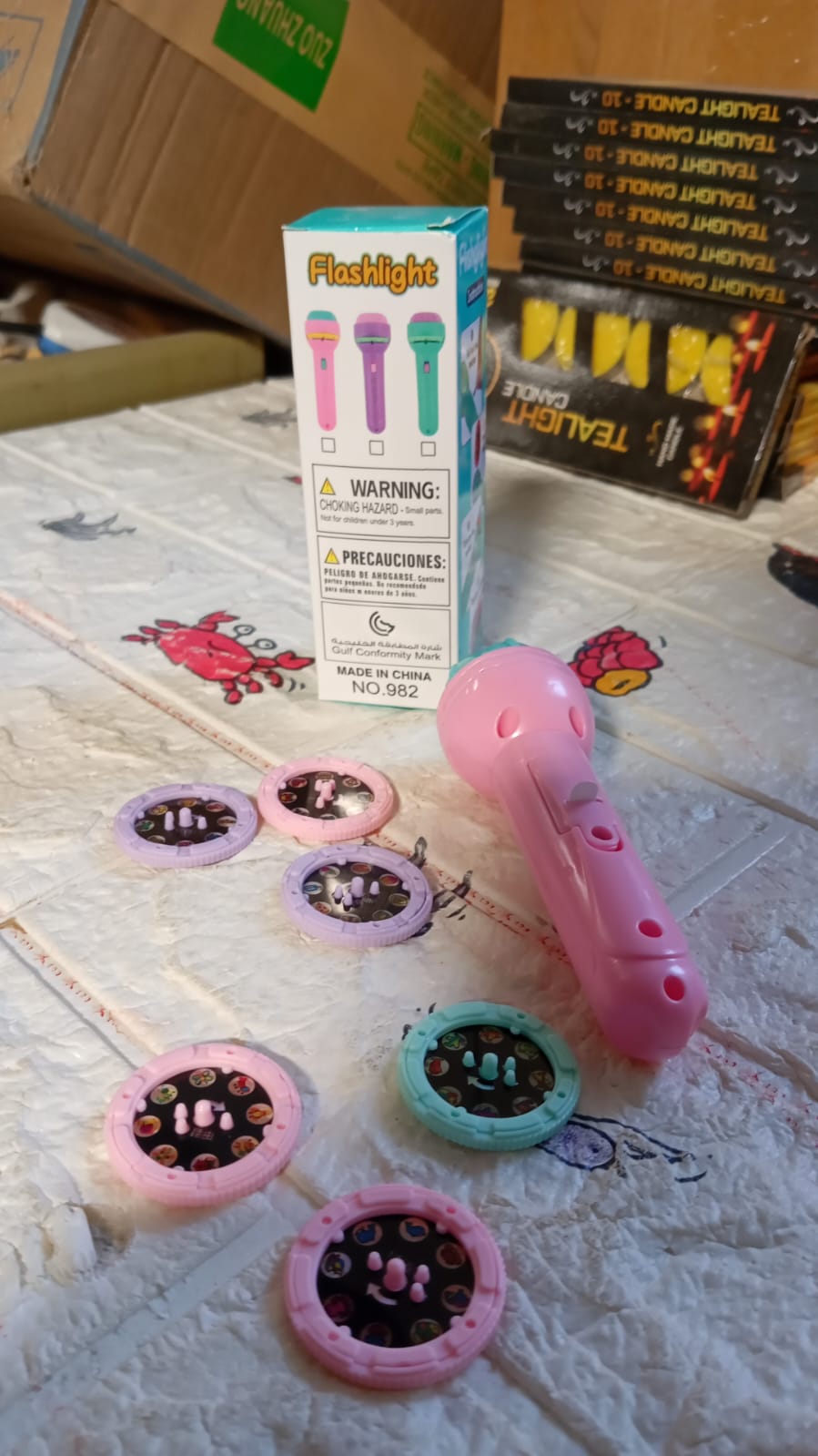 4629 Mini Slide Projector for Kids with 6 Slide and 48 Animated Pattern, Flashlight Torch for Kids, Projector Torch, Educational Learning Toy, Education Learning For Girls & boy