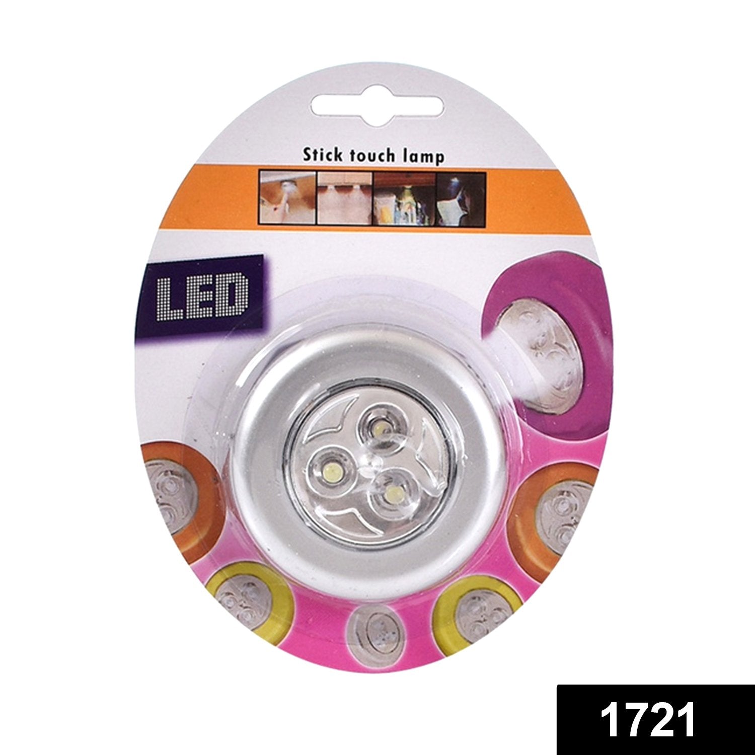 1721 3 Led Cordless Stick Tap Wardrobe Touch Light Lamp - SkyShopy