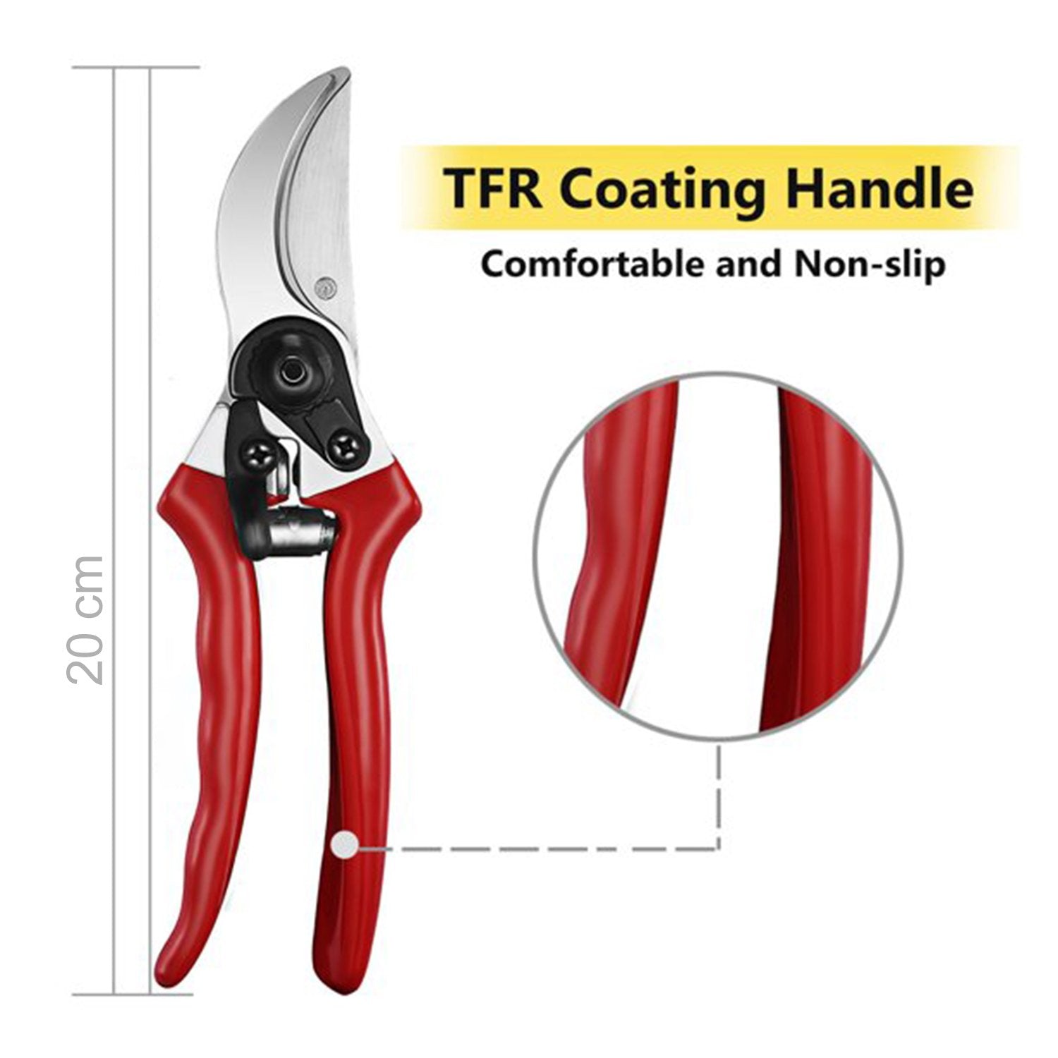 1746 Garden Sharp Cutter Pruners Scissor with grip-handle