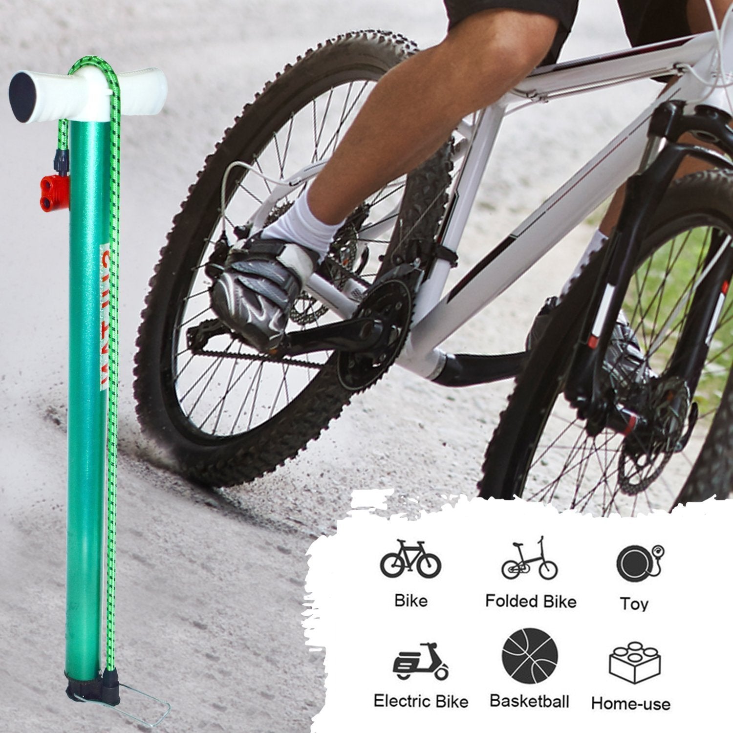 1749 Cycling Bicycle Pump High Pressure Car Basketball Mountain Bike Pump