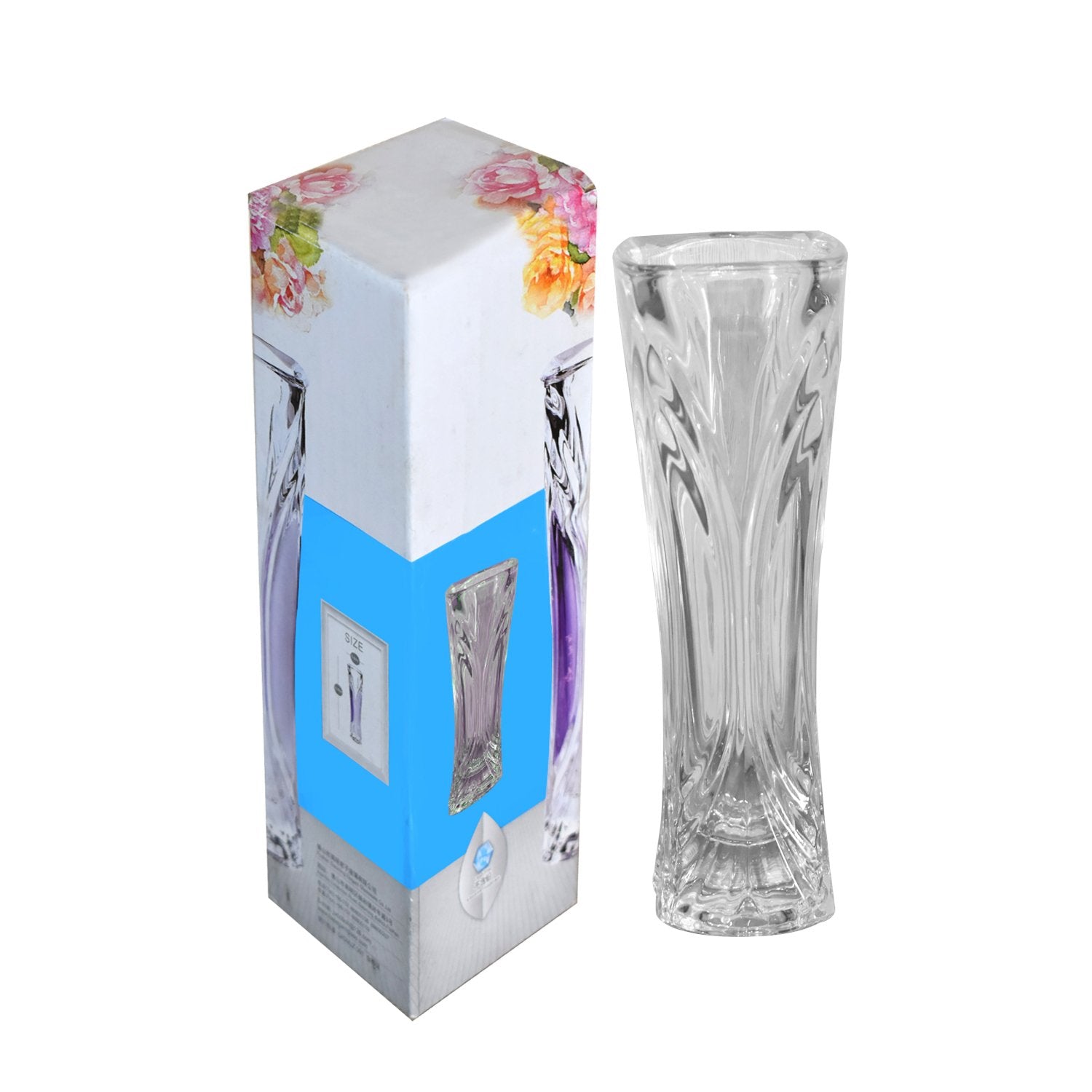 1851 Glass Flower Pot, Crystal Clear Vase for Living - SkyShopy