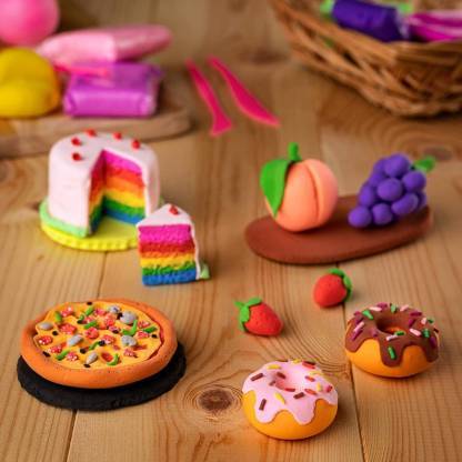 1918 Non-Toxic Creative 50 Dough Clay Mould 5 Different Colors, (Pack of 6 Pcs) - SkyShopy
