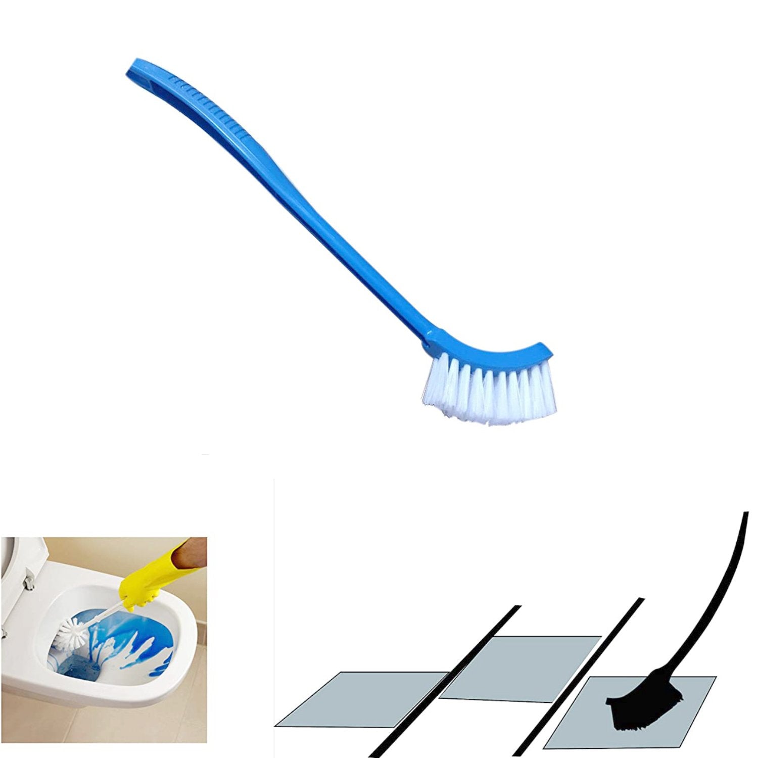 1291 Single Sided Bristle Plastic Toilet Cleaning Brush - SkyShopy