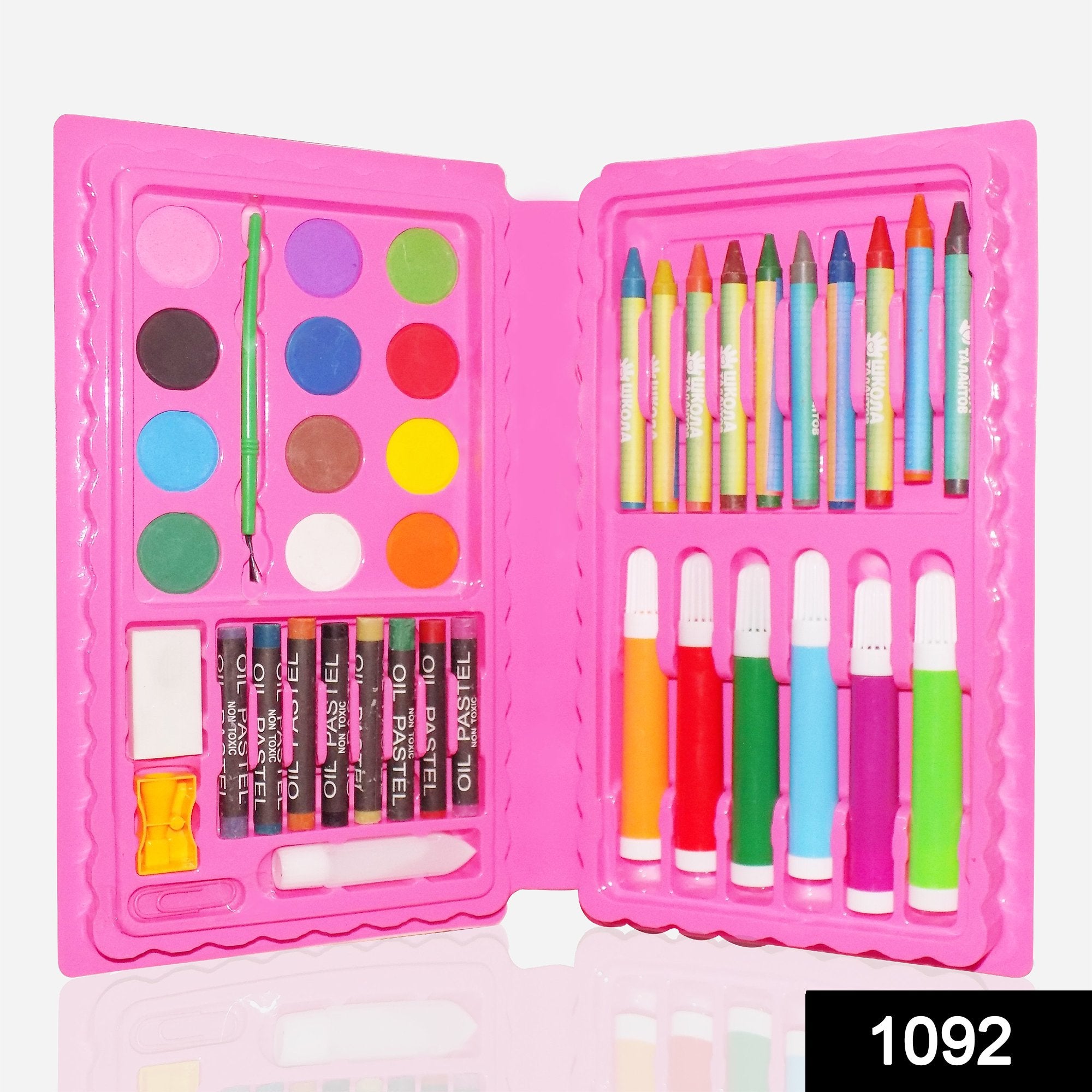 1092 Art and Craft Color Kit (Crayons, Water Color, Sketch Pens) - 42 Pcs - SkyShopy
