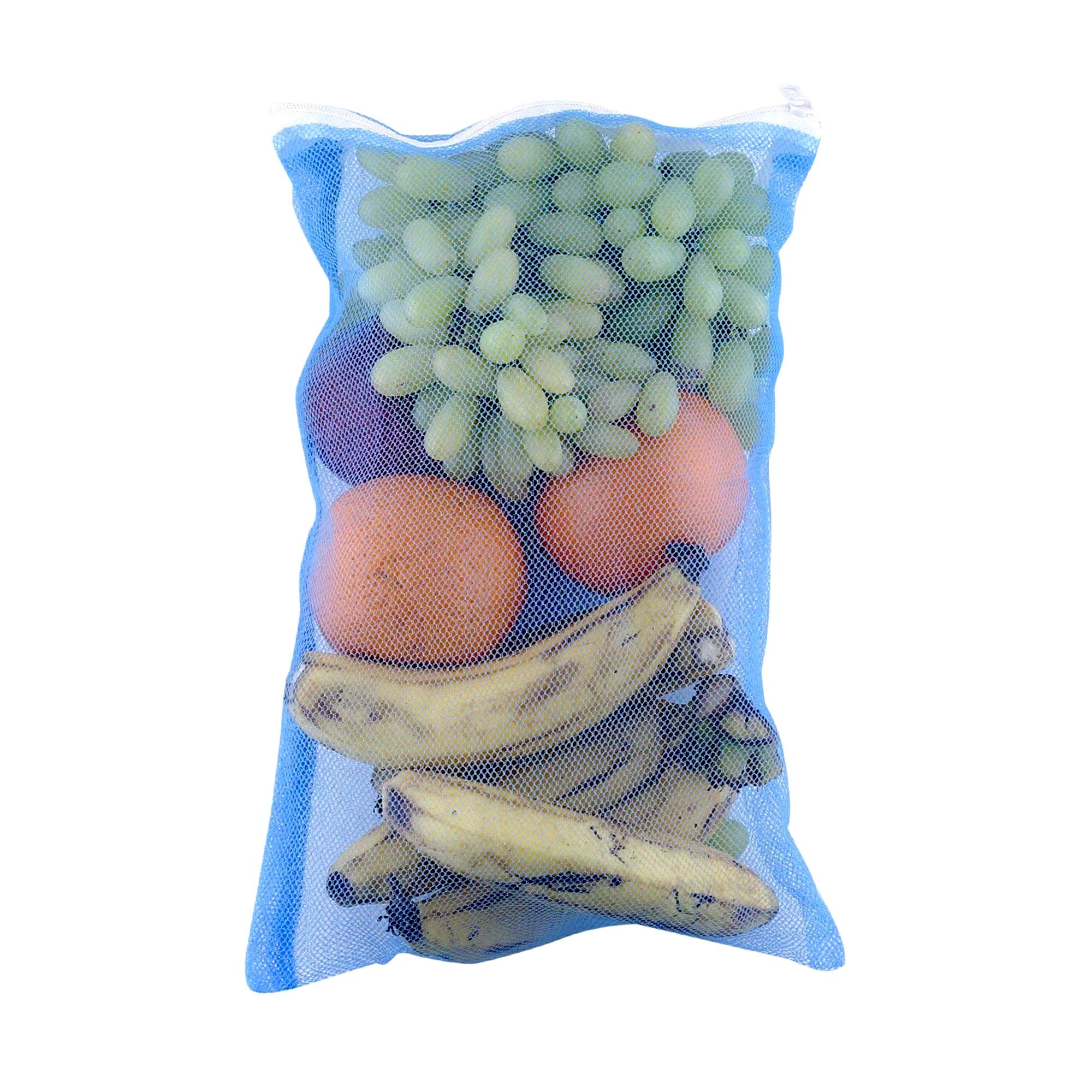 2279 Fridge Bags for Fruits and Vegetables with Zip Net (Multicolour) - SkyShopy