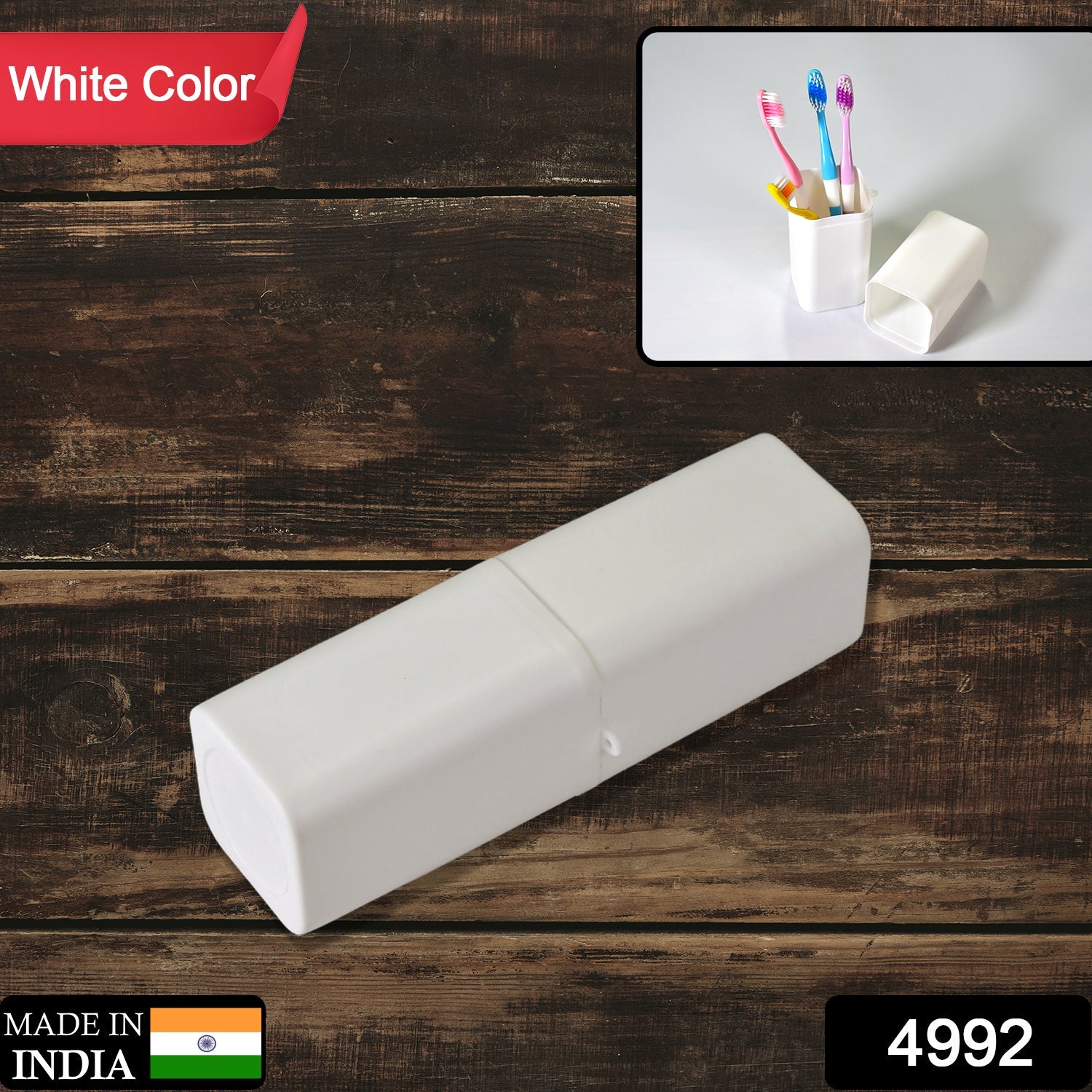 4992 White Square Shape Capsule Travel Toothbrush Toothpaste Case Holder Portable Toothbrush Storage Plastic Toothbrush Holder. DeoDap