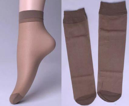 1213 (pack of 5) Soft Transparent Women's Ankle Length Silk Socks - SkyShopy