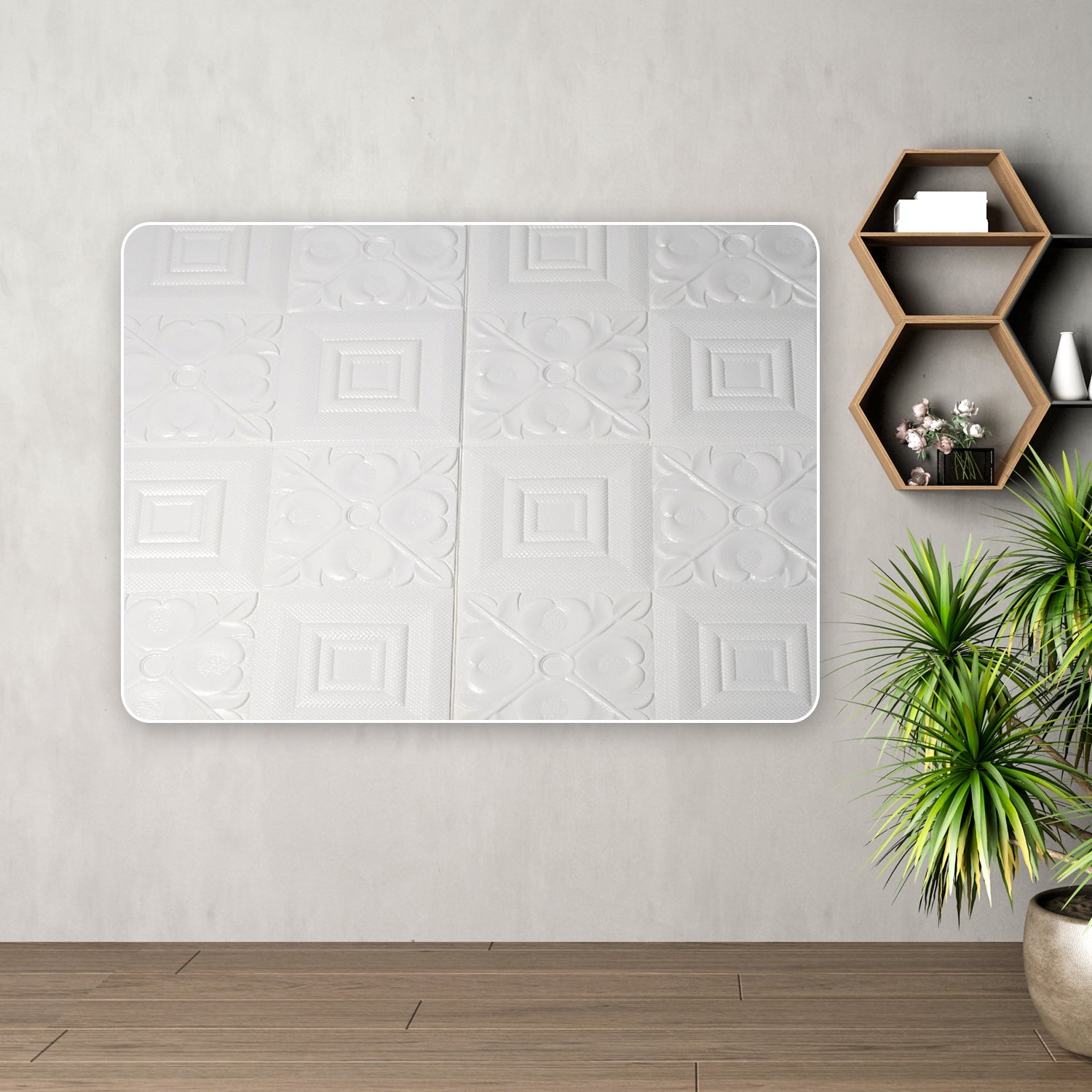 Pack of 3) BLACK Foam sheet 3D Brick Wallpaper Self Adhesive Wall Stickers  DIY Decorative Wall