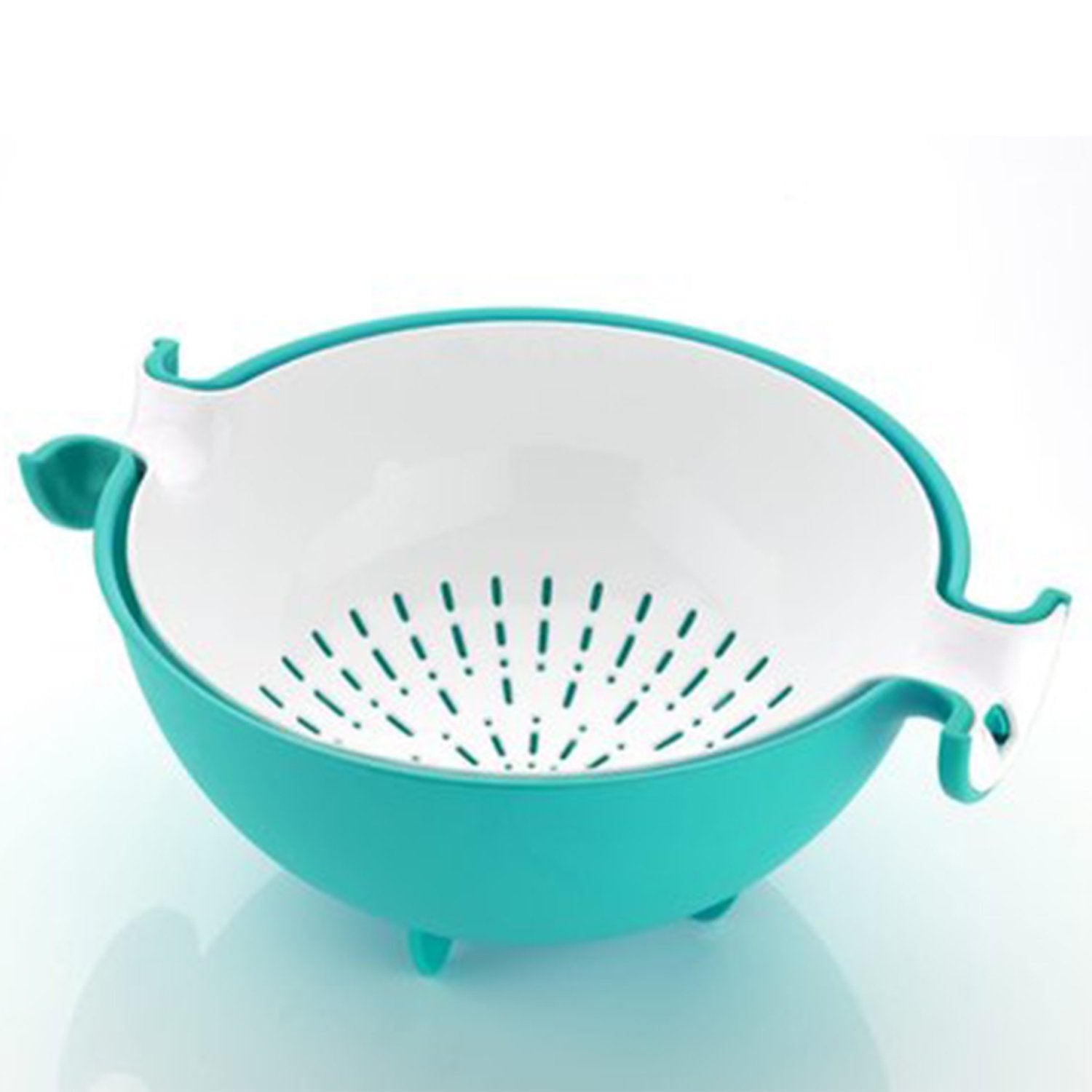 0728 Multifunctional Washing Fruits & Vegetables Basket Strainer and Detachable Drain Basket Bowl - SkyShopy