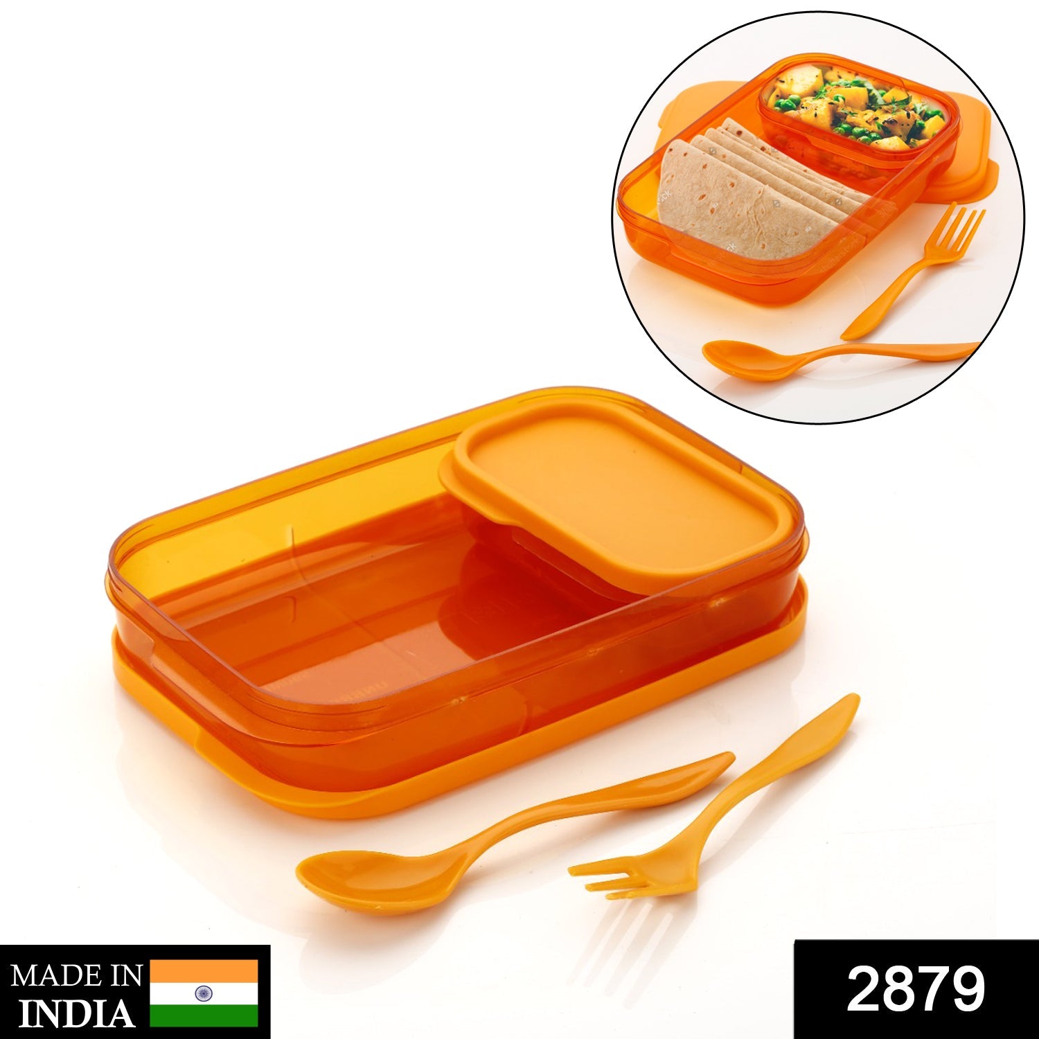 2879 Seal Rectangular 2 Containers Lunch Box DeoDap