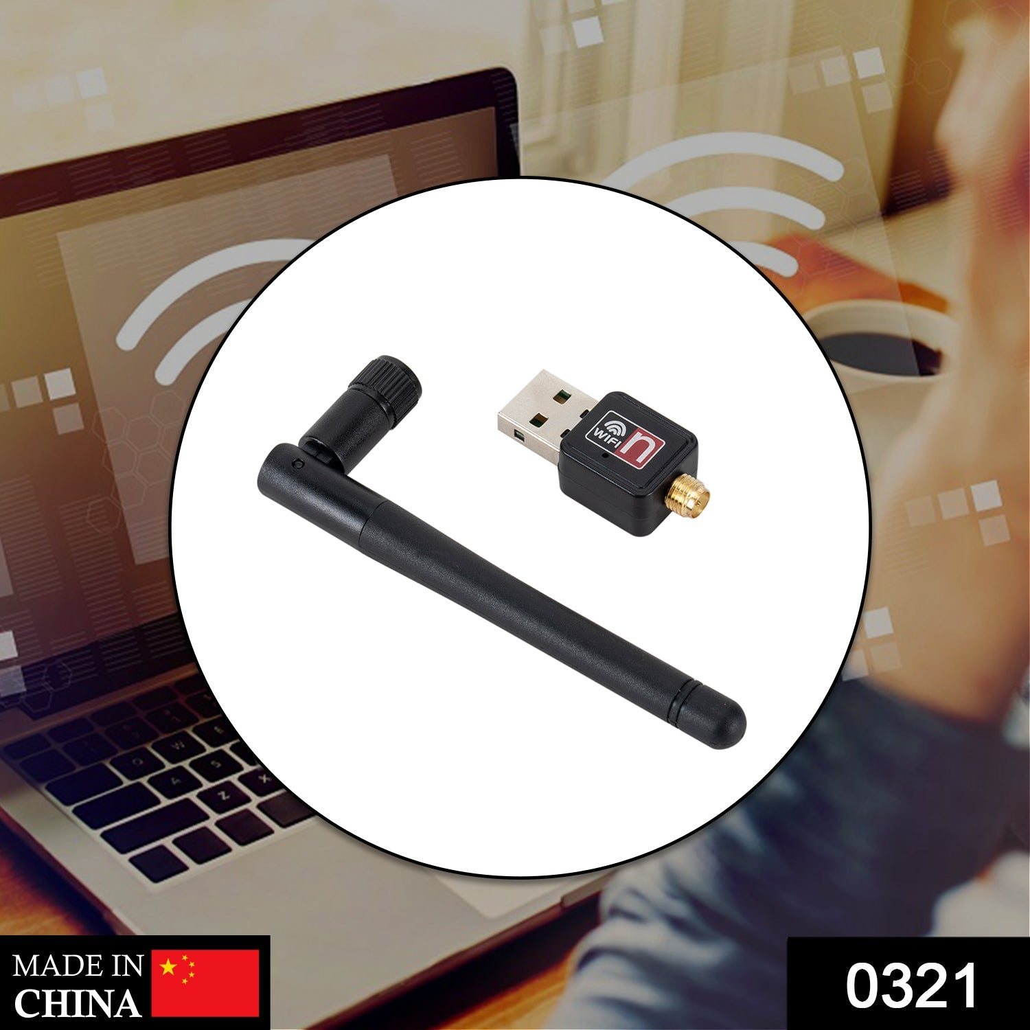 0321 USB Wifi Receiver used in all kinds of household and official places for daily use of internet purposes by types of people etc.