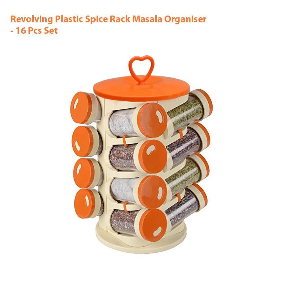 0166 Revolving Plastic Spice Rack Set (16pc) - SkyShopy