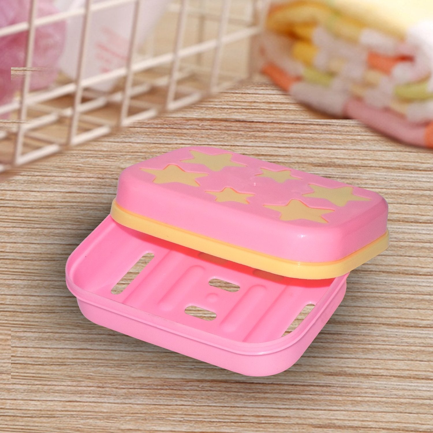 3700 Star Shaped Self Design Soap Case Holder for Bathroom - SkyShopy