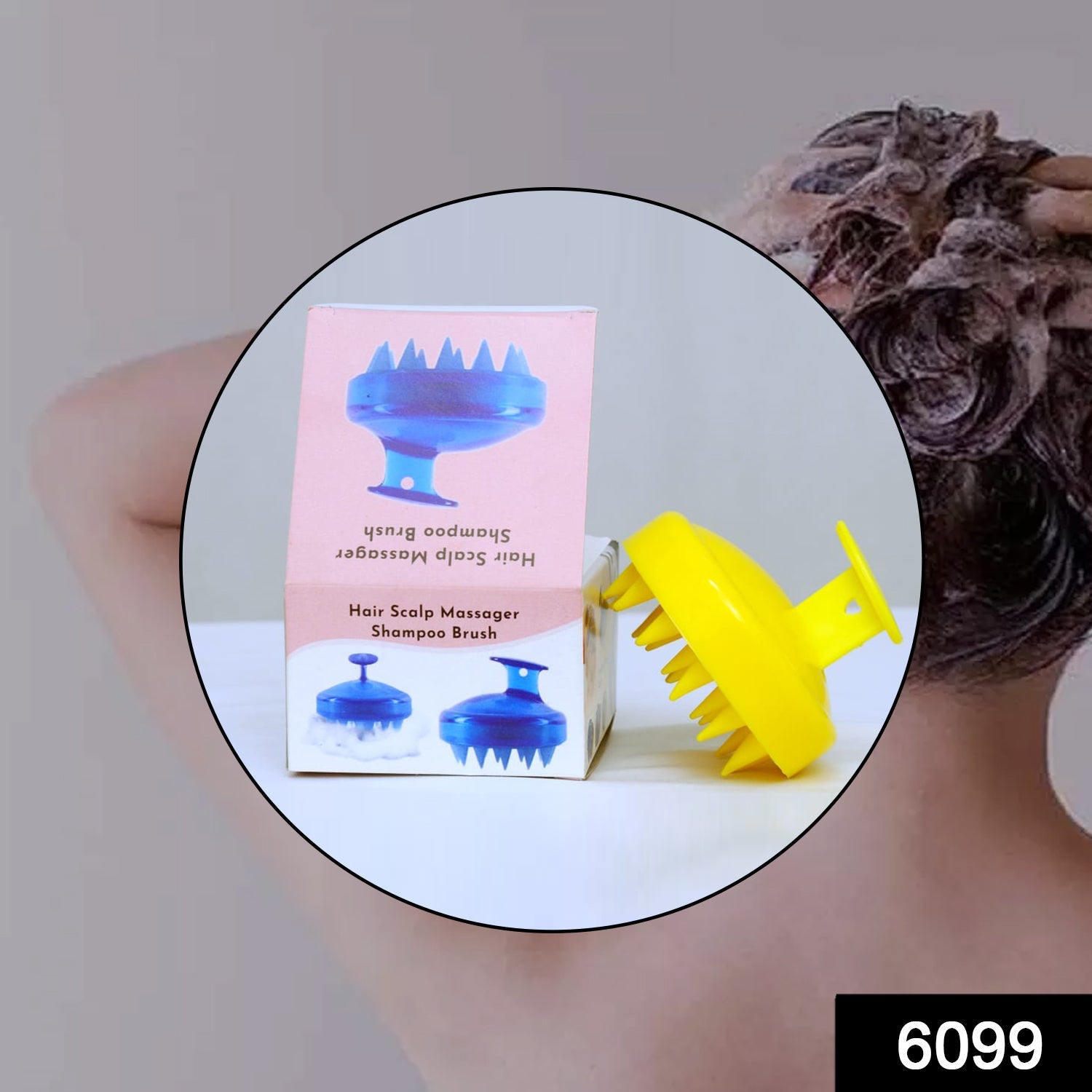 6099 Hair Scalp Adjustable Massager Shampoo Brush,Scalp Shampoo Brush