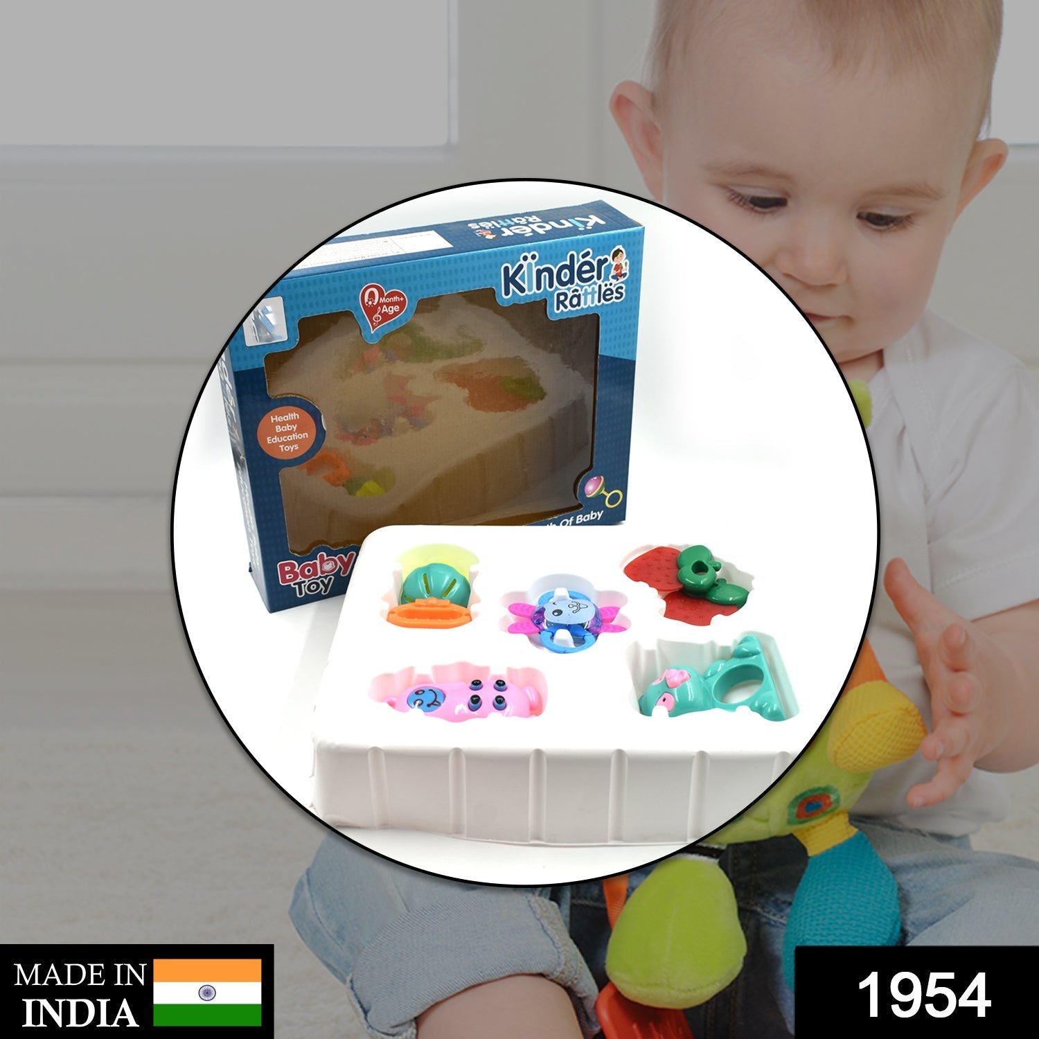 1954 AT54 Rattles Baby Toy and game for kids and babies for playing and enjoying purposes.