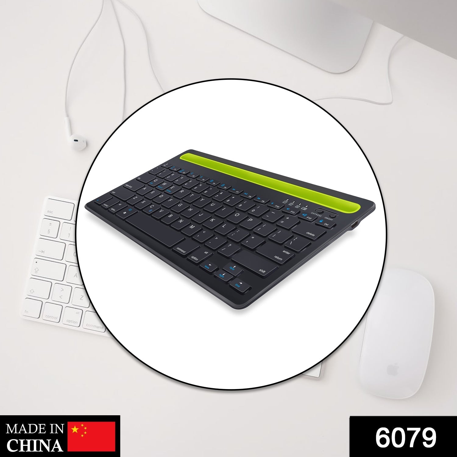 6079 Wireless Mini Keyboard for PC, tablet and phones to control them remotely.