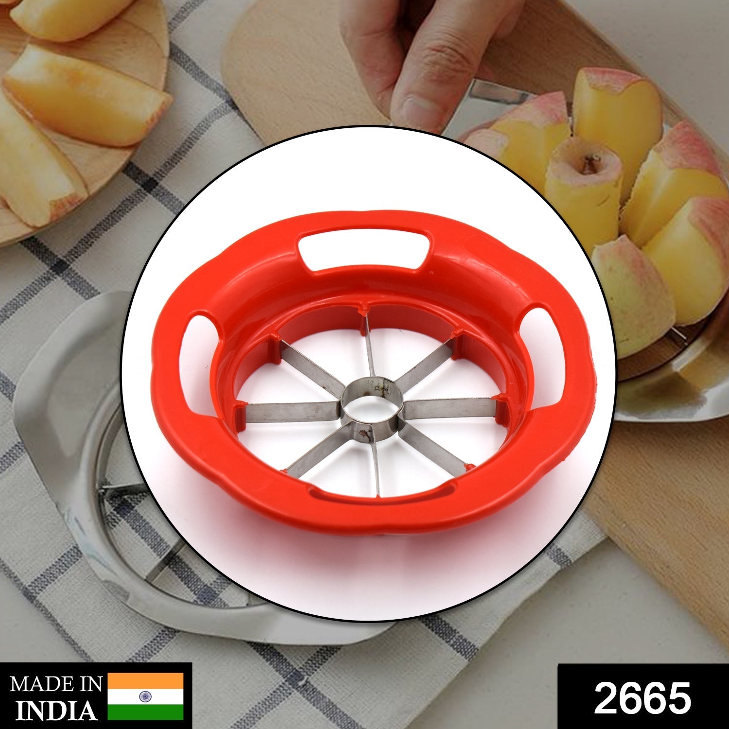 2665 Big Round Apple Cutter and shredder tool with effective sharp chopping blade system.