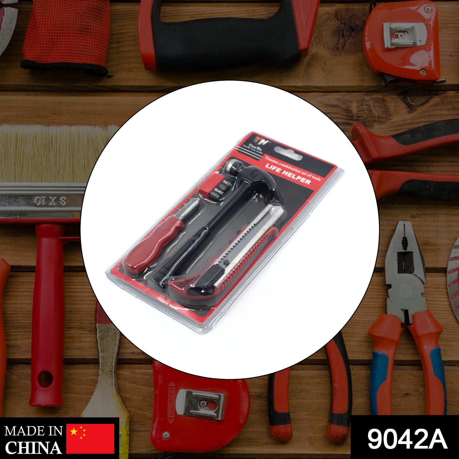 9042A 4PCS HELPER TOOL SET USED WHILE DOING PLUMBING AND ELECTRICIAN REPAIRMENT IN ALL KINDS OF PLACES LIKE HOUSEHOLD AND OFFICIAL DEPARTMENTS ETC. DeoDap