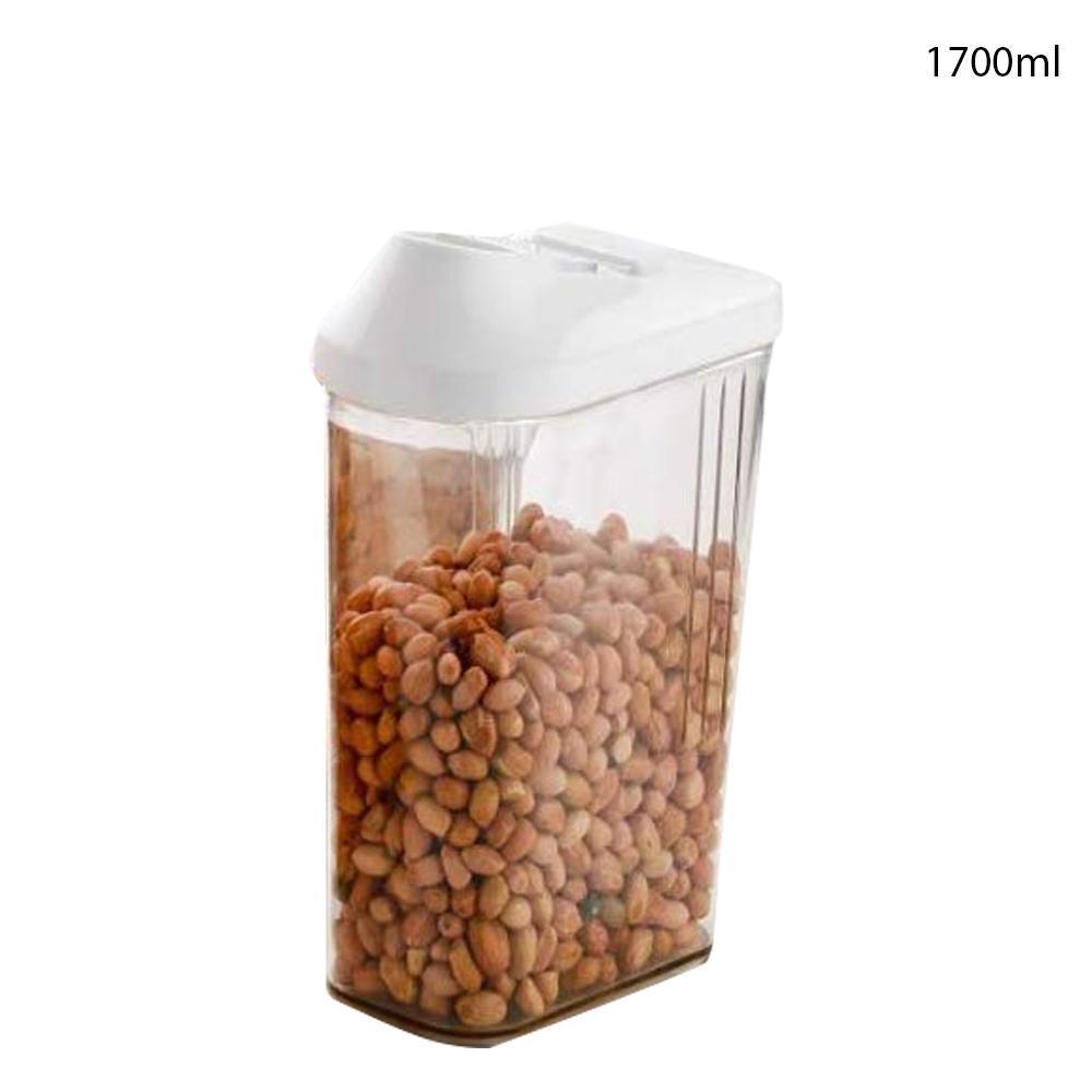 0150 Plastic Transparent Cans Jars, Storage Bottles, Storage Box (1700 ml, 1 pc) - SkyShopy