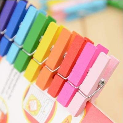 1346 Wooden Clips for Photo Hanging & Home Decoration Pin Clips (Pack of 50) - SkyShopy