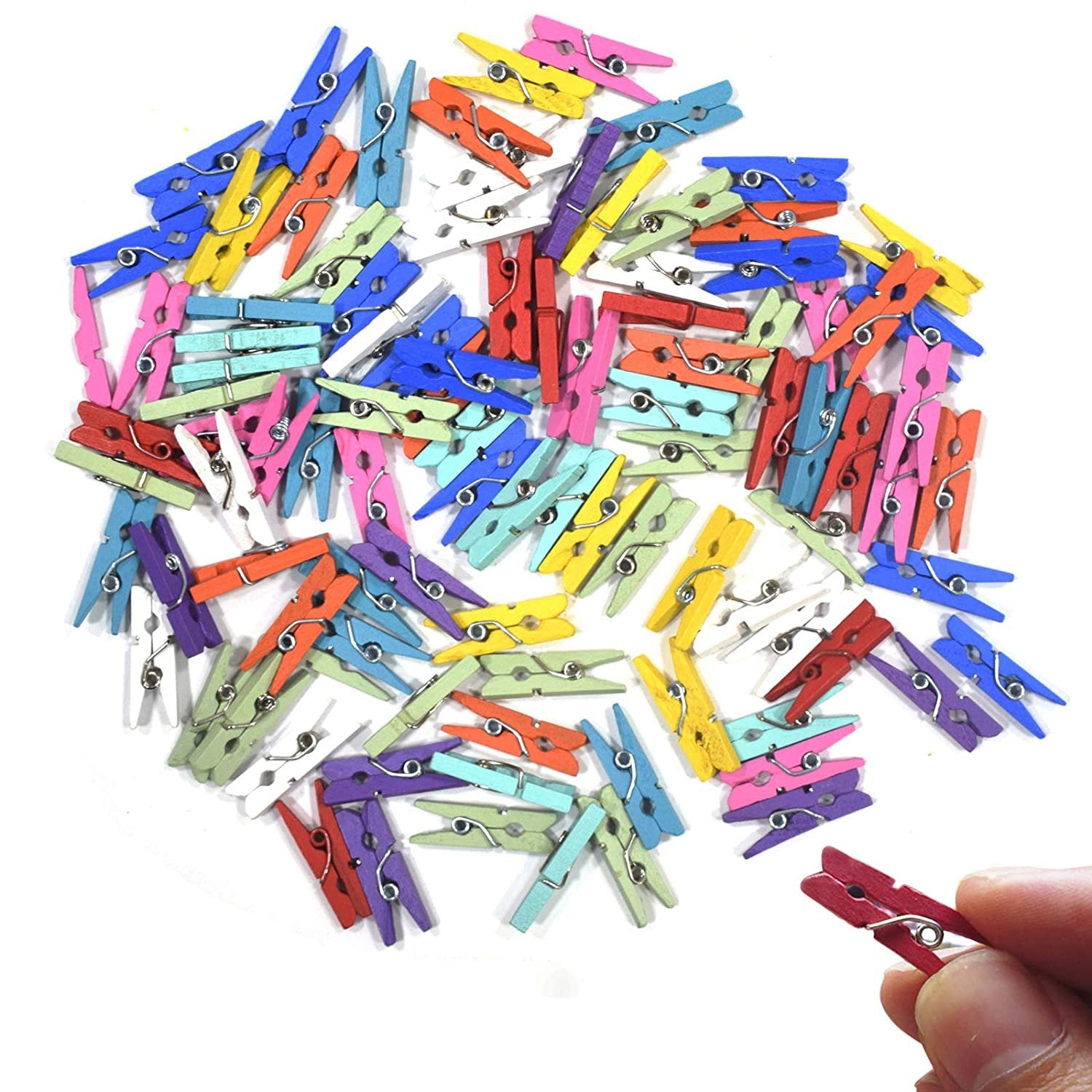 1345 Multipurpose Wooden Clips /Cloth Pegs (Small, 50 Pcs) - SkyShopy