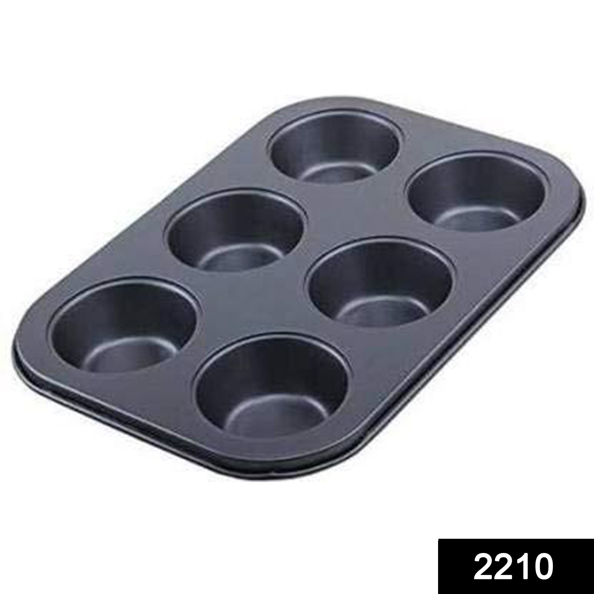 2210 Non-Stick Reusable Cupcake Baking Slot Tray for 6 Muffin Cup - SkyShopy