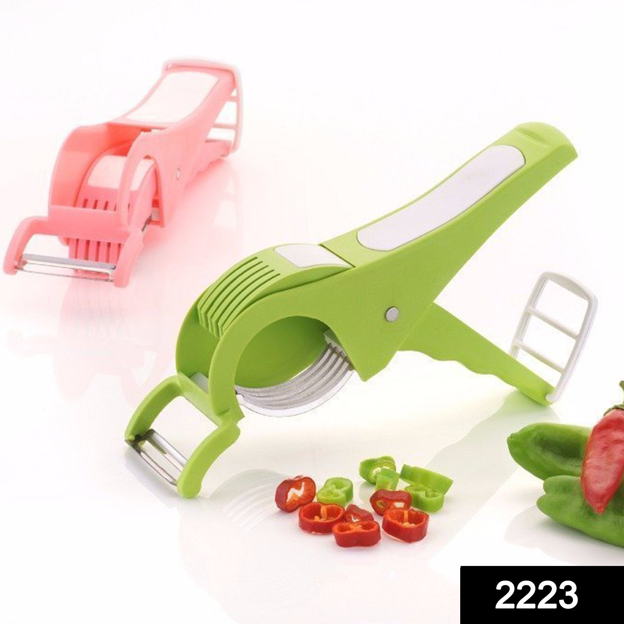 2223 Multipurpose 2 in 1 Stainless Steel Vegetable Cutter/Peeler - SkyShopy