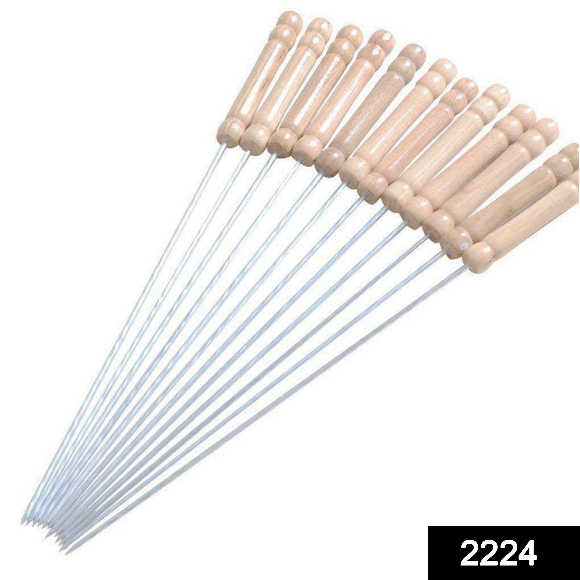 2224 BBQ Tandoor Skewers Grill Sticks for Barbecue (Pack of 12) - SkyShopy